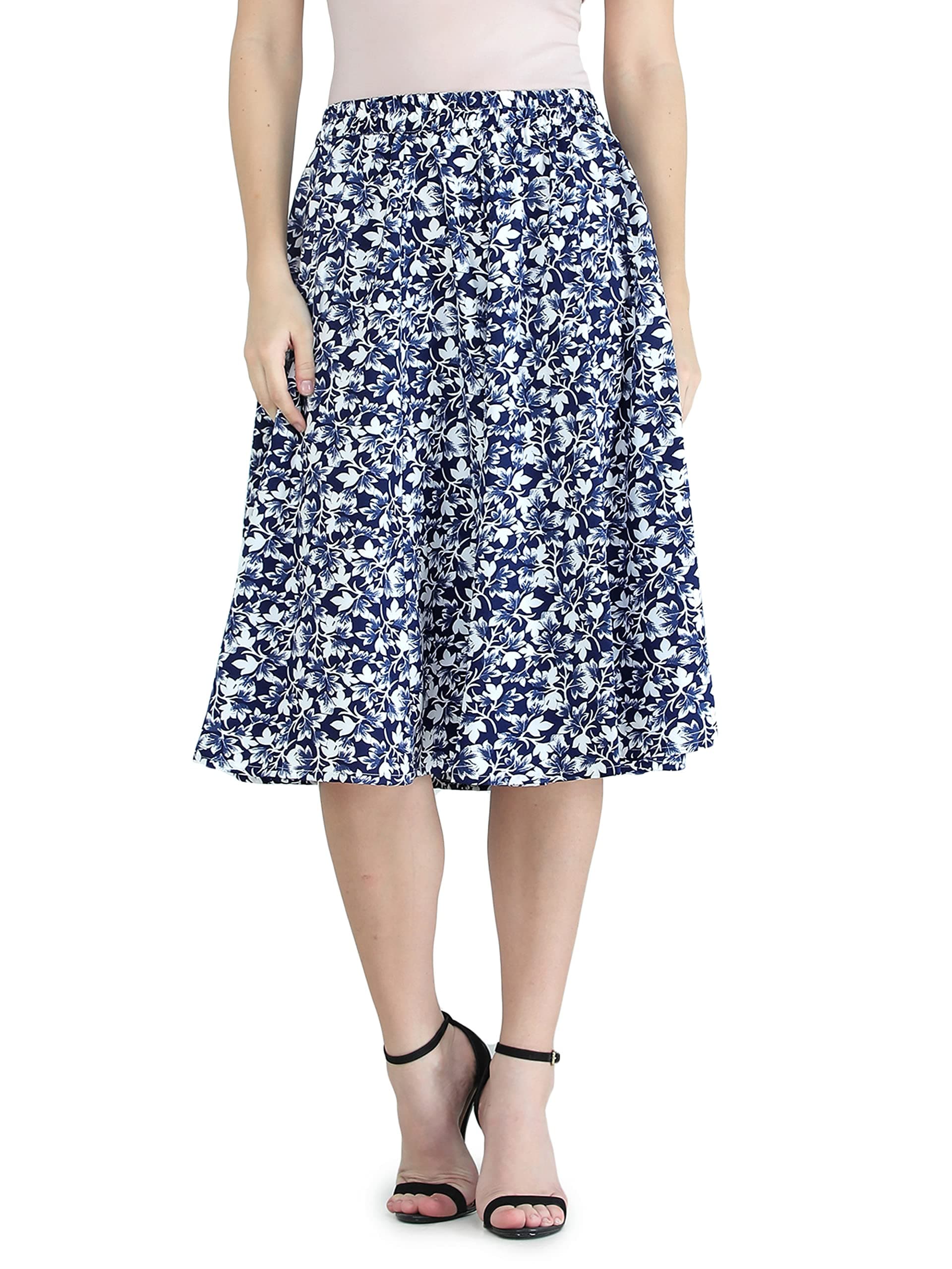 NavakshaWomen's Midi Skirt