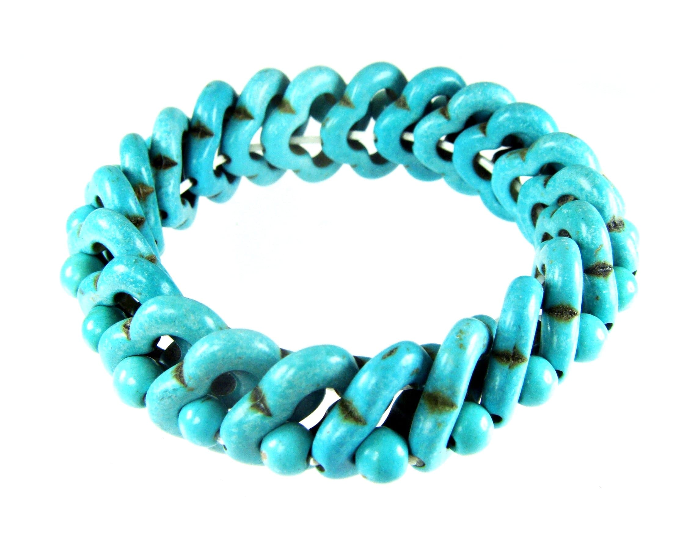 Christen Turquoise Stretch Bangle Bracelet #027