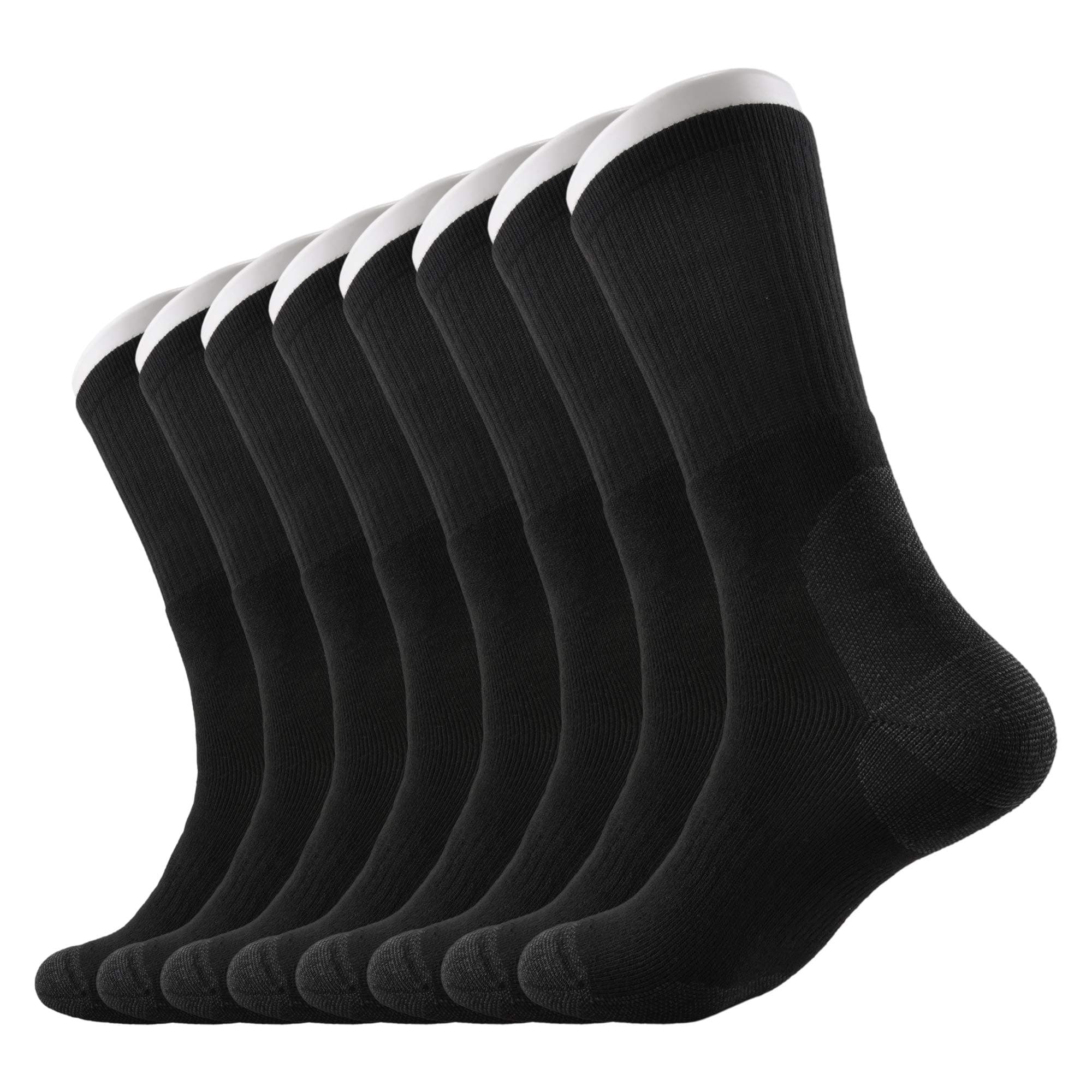 ECOEYMen's Work Boots Athletic Running Crew Socks, Dry-Tech Moisture Wicking Heavy Cushion Multi Pack