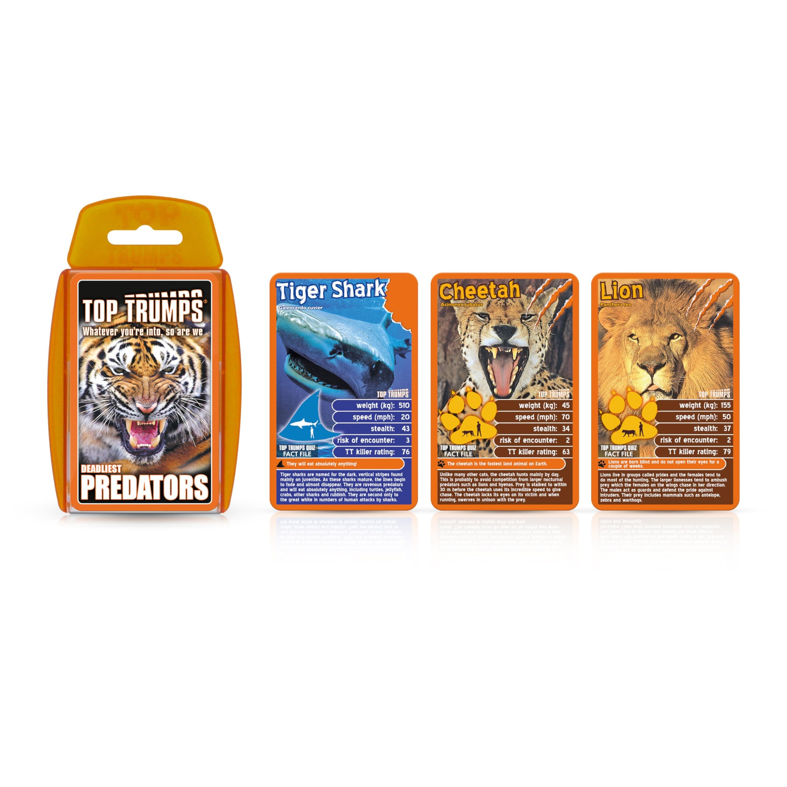 Top Trumps Card Game Predators - Family Games for Kids and Adults - Learning Games - Kids Card Games for 2 Players and More - Kid War Games - Card Wars - for 6 Plus Kids