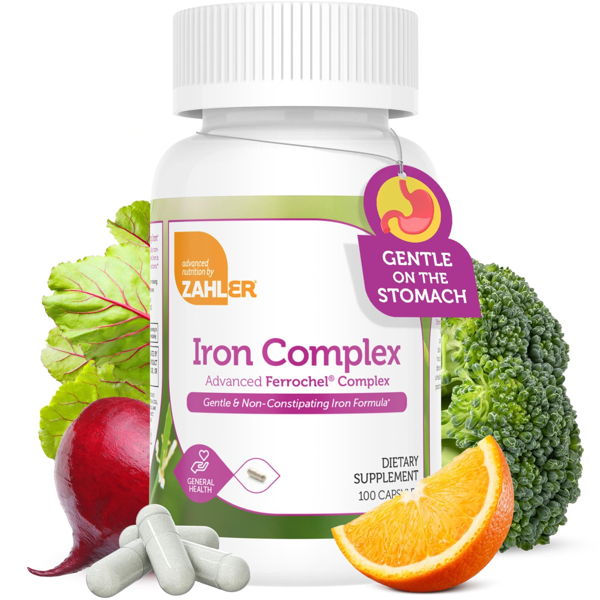 Iron Complex with Vitamin C, Optimal Absorption, 100 Capsules