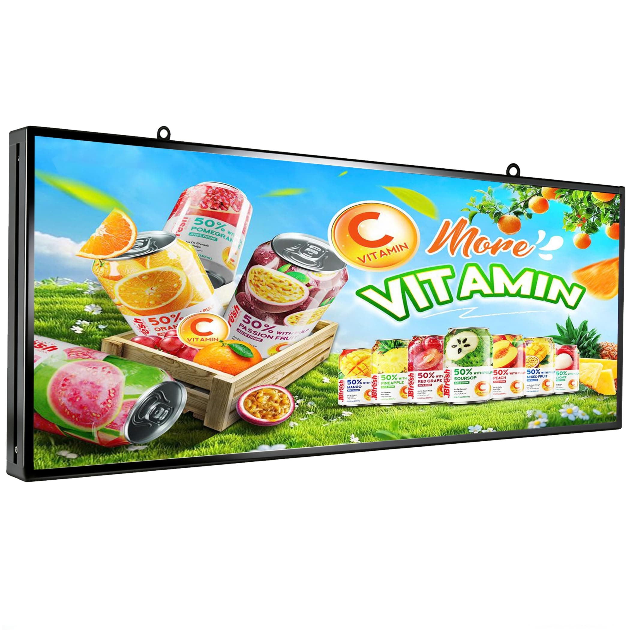 YS P5 Programmable Full-Color LED Sign — 39"×14" (Approx. 100×36cm) Outdoor Waterproof Scrolling Digital Message Board, Video & Image Playback, Wi-Fi & USB Control, High-Brightness Commercial Display