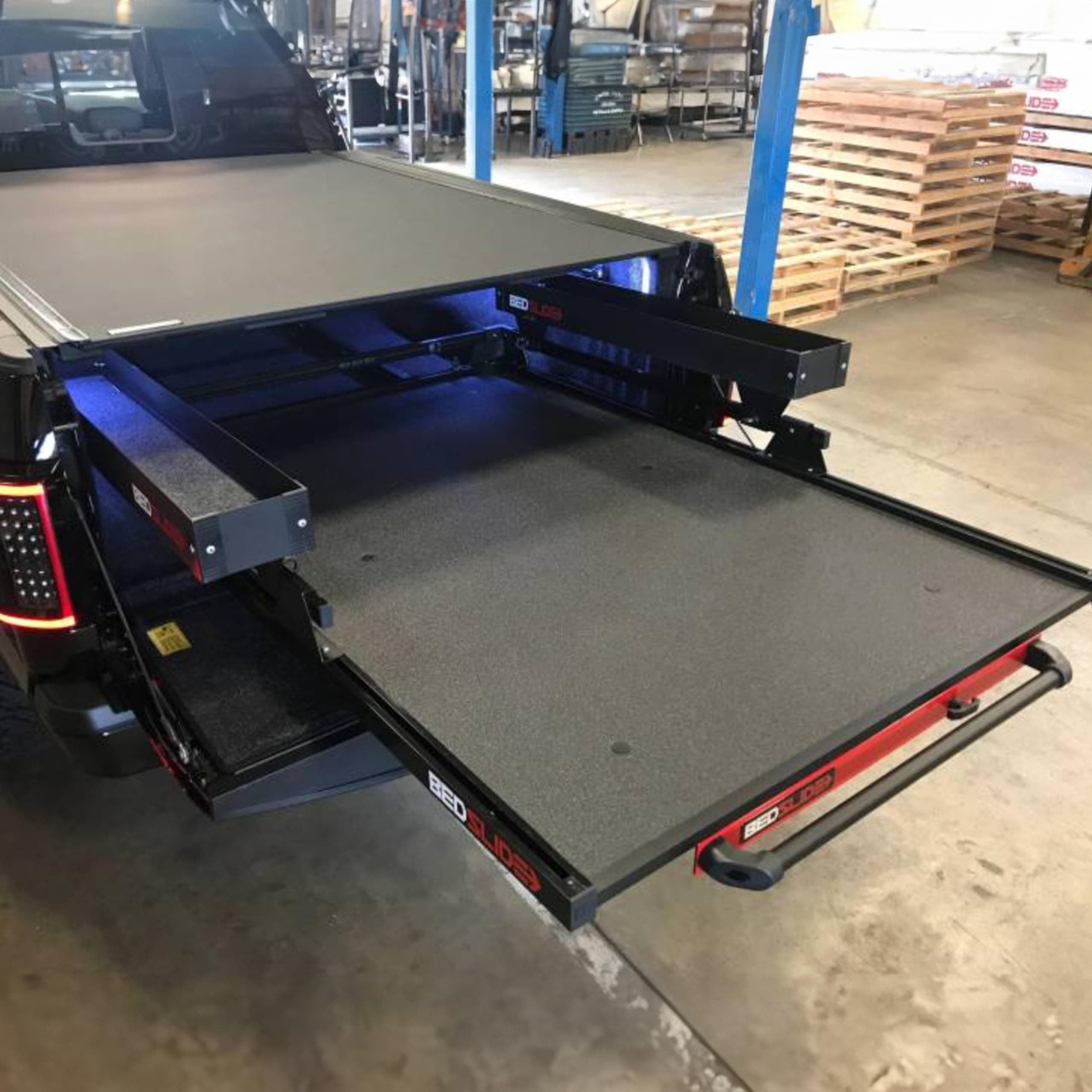 Bedslide Bedbin Side Kix Truck Bed Organizer, Storage Bin Attachments, 2 Boxes for Additional 7x44 Inches of Space on Each Side, Black