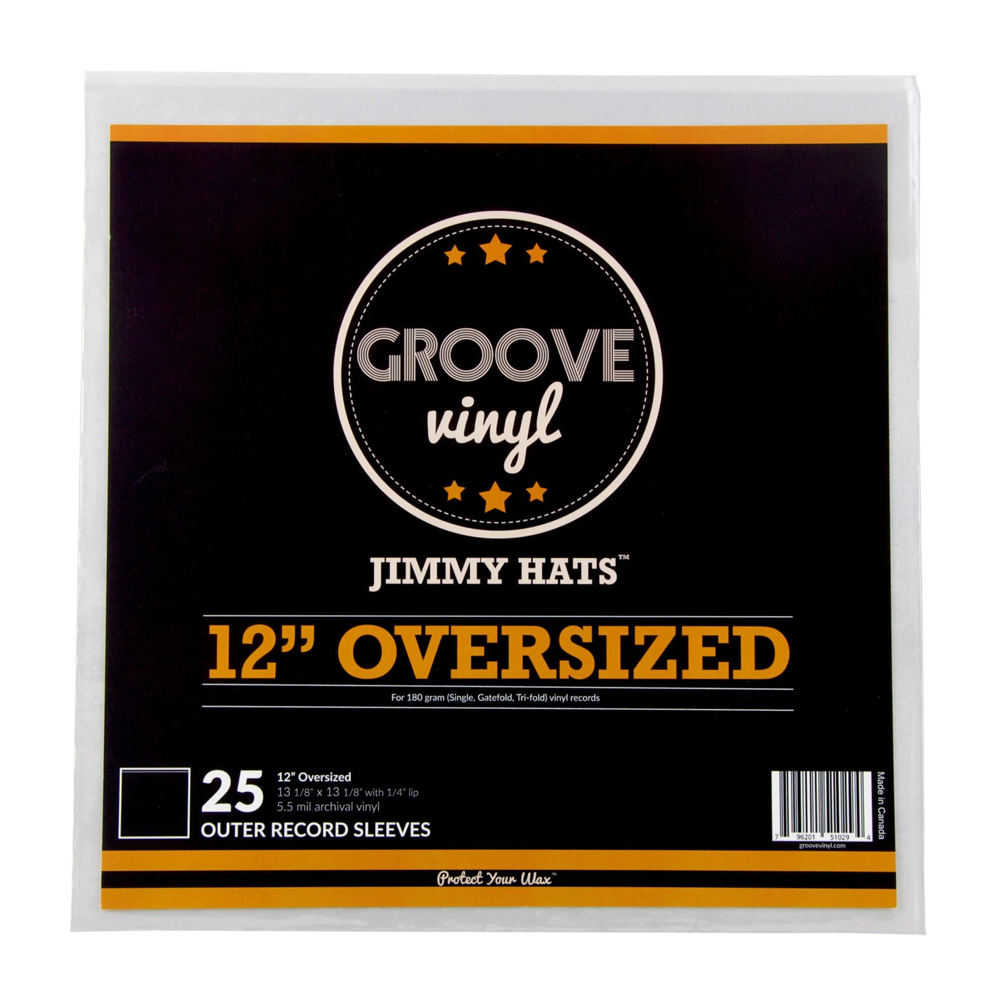 12 Inch Oversized Premium Outer Record Sleeves for Double and Tri-Fold Albums (25 Pack)