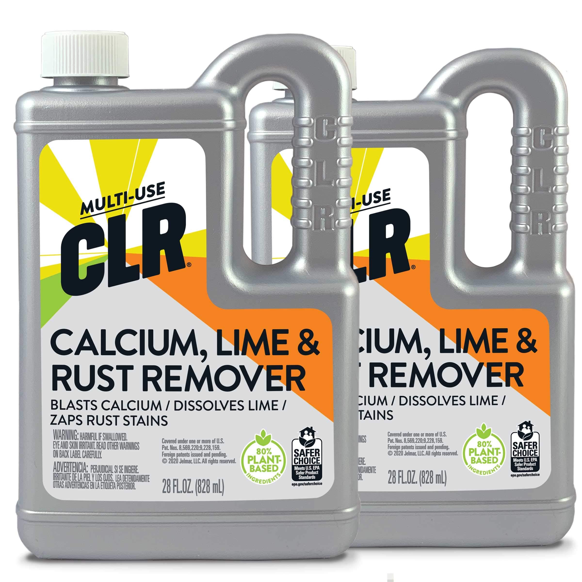 Calcium, Lime & Rust Remover, Blasts Calcium, Dissolves Lime, Zaps Rust Stains, 28 Ounce Bottle (Pack of 2)
