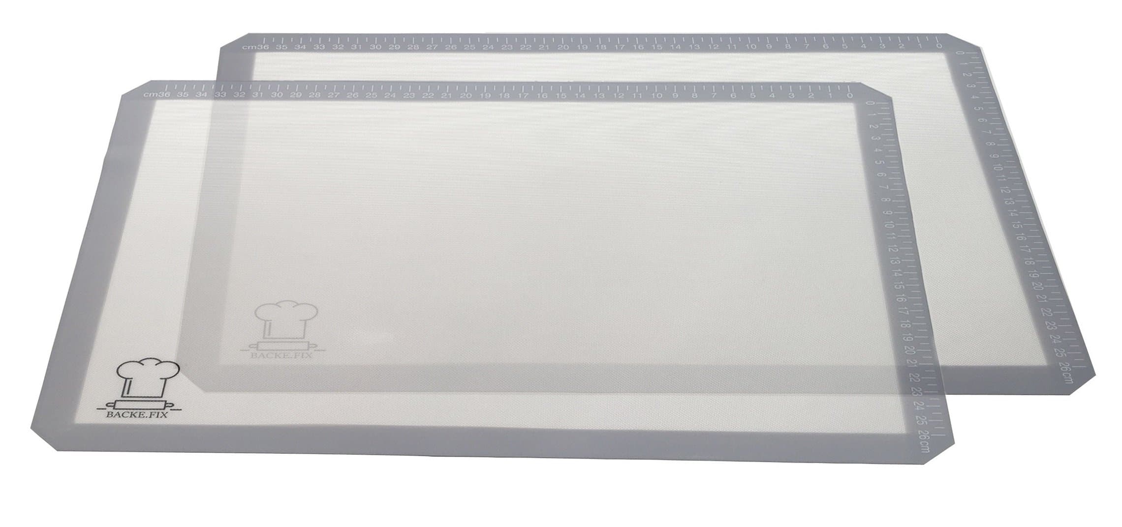 BackeFix Silicone Baking Mat non-stick, baking without baking paper and fat - 3 sizes, Zero Waste (40x30cm, 2 pc pack)