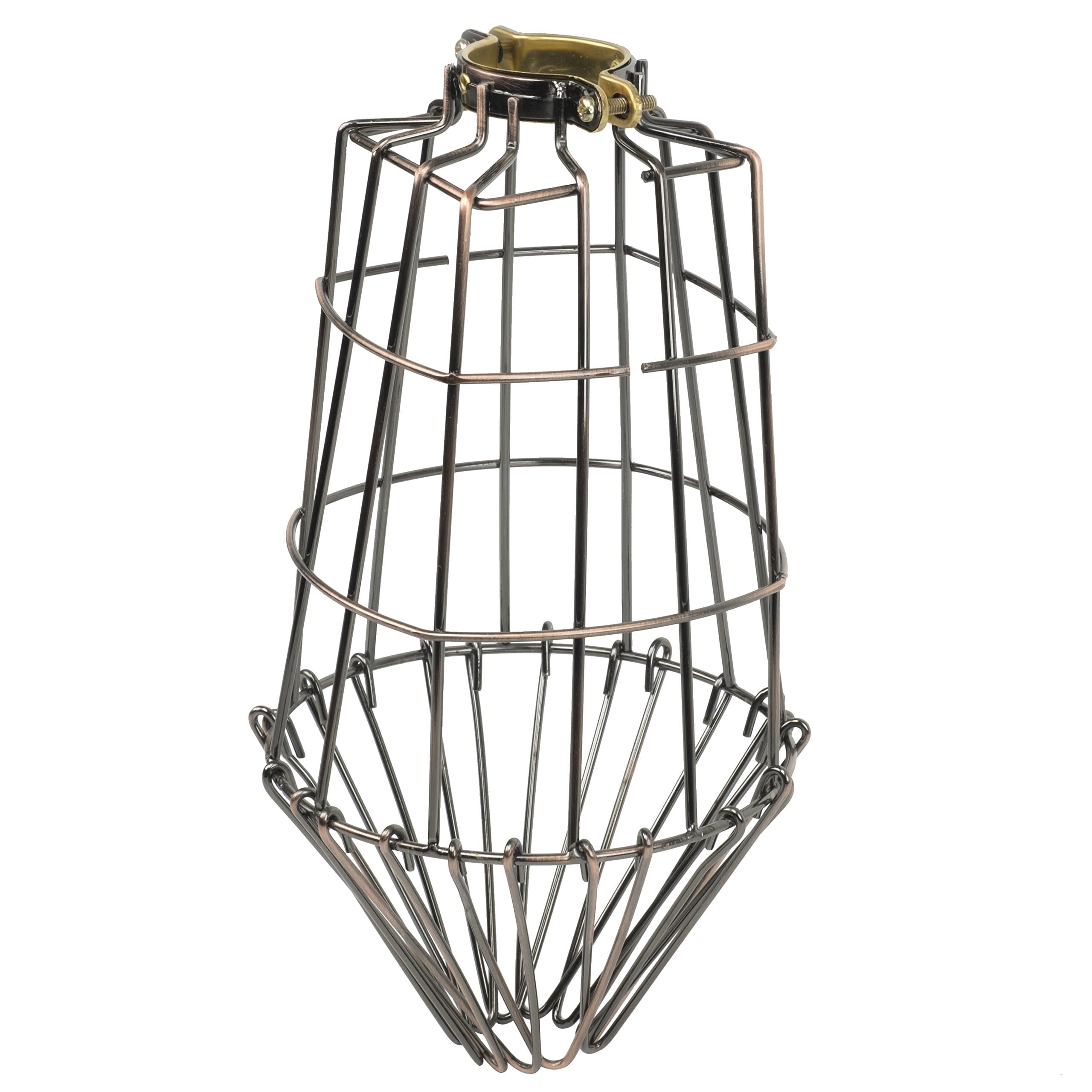 Rustic State Long Metal Wire Light Cage Guard for Pendant Lamps Bronze