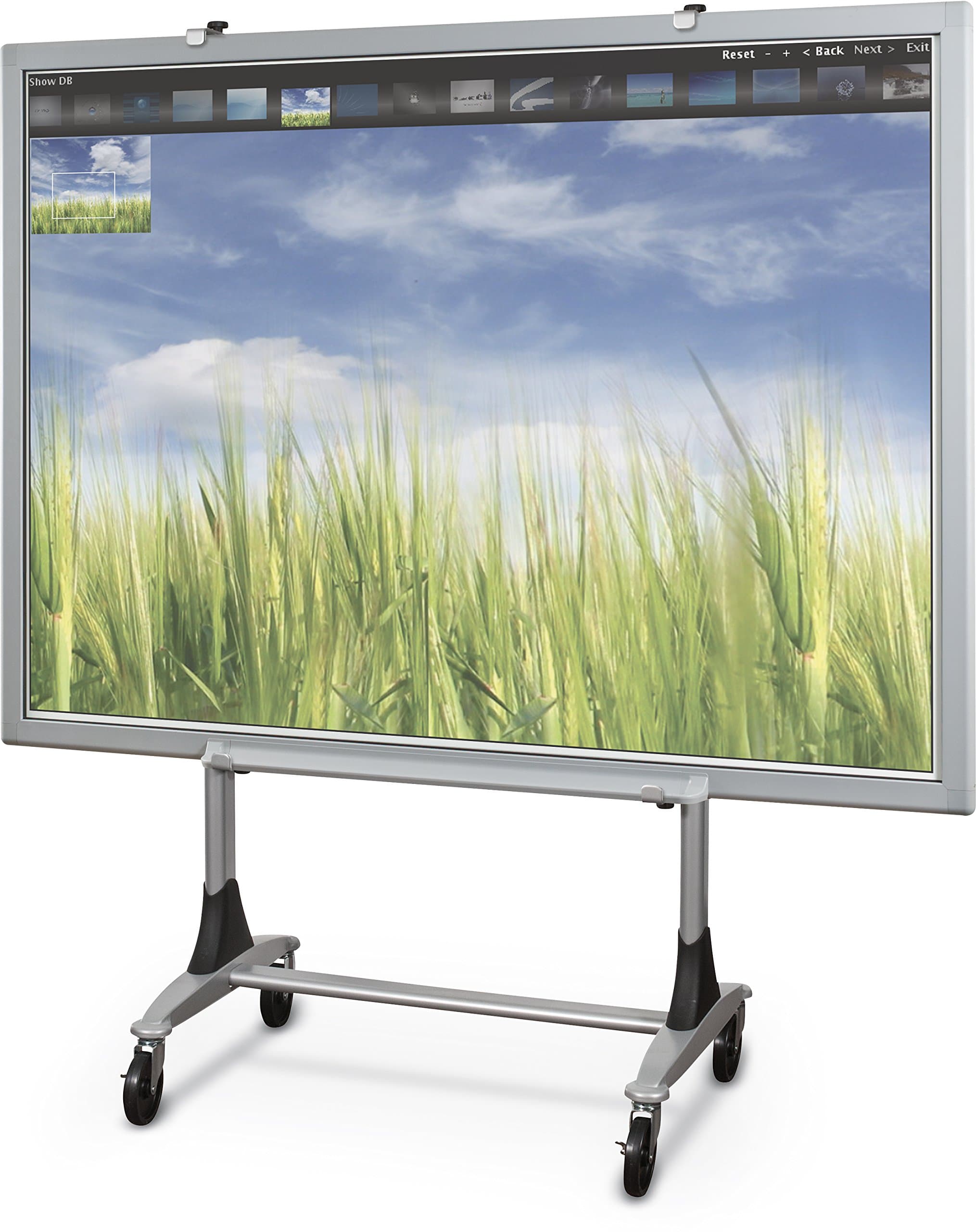 Balt Genius Mobile Dry Erase Whiteboard Stand, Interactive Projector Whiteboard Stand,