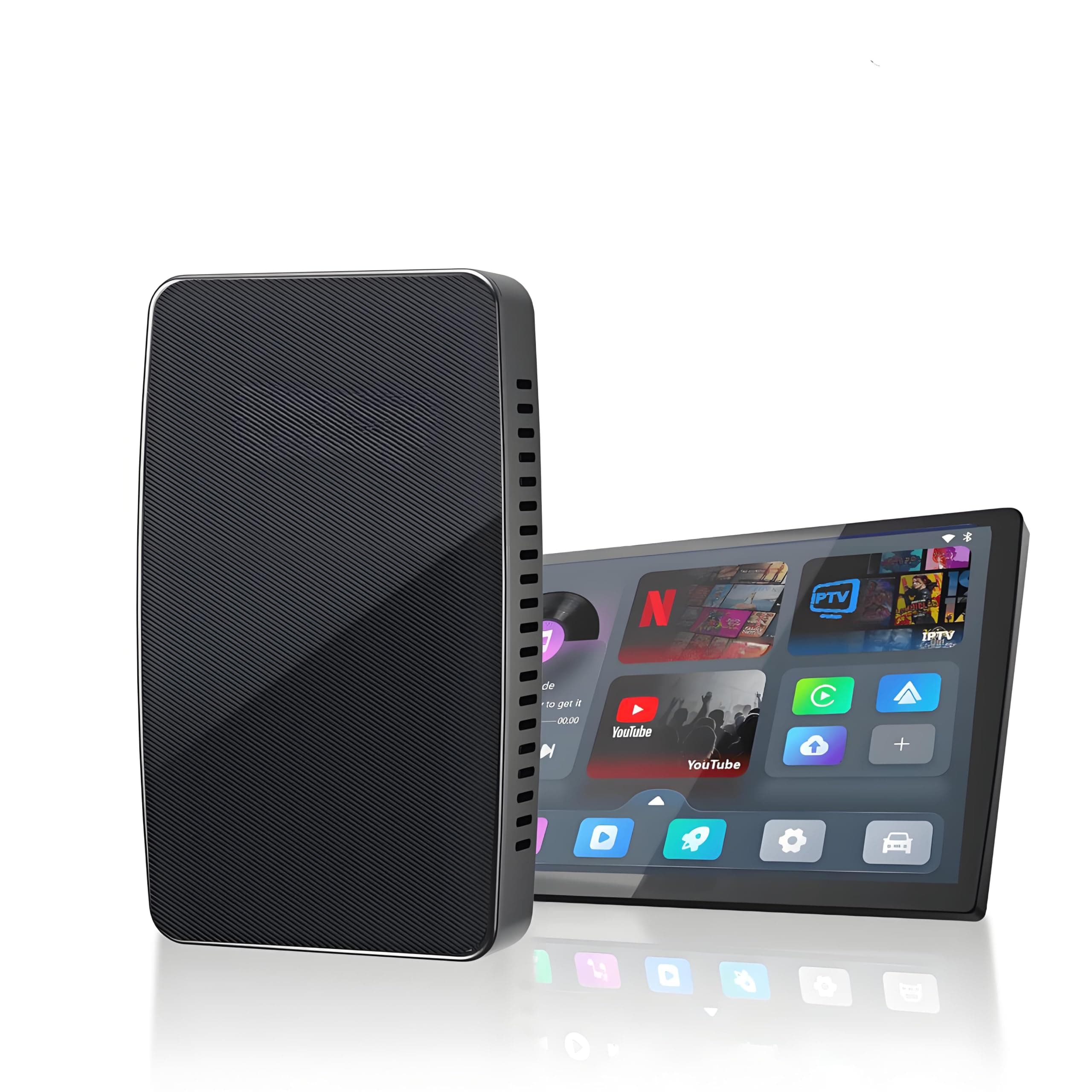 Pairr Max Pro-Netflix YouTube IPTV Wireless CarPlay/Android Auto Car Box, Wireless CarPlay Adapter for Apple iPhone & Android Auto for Cars, Plug and Play Easy Setup Automatic Reconnect (Black)