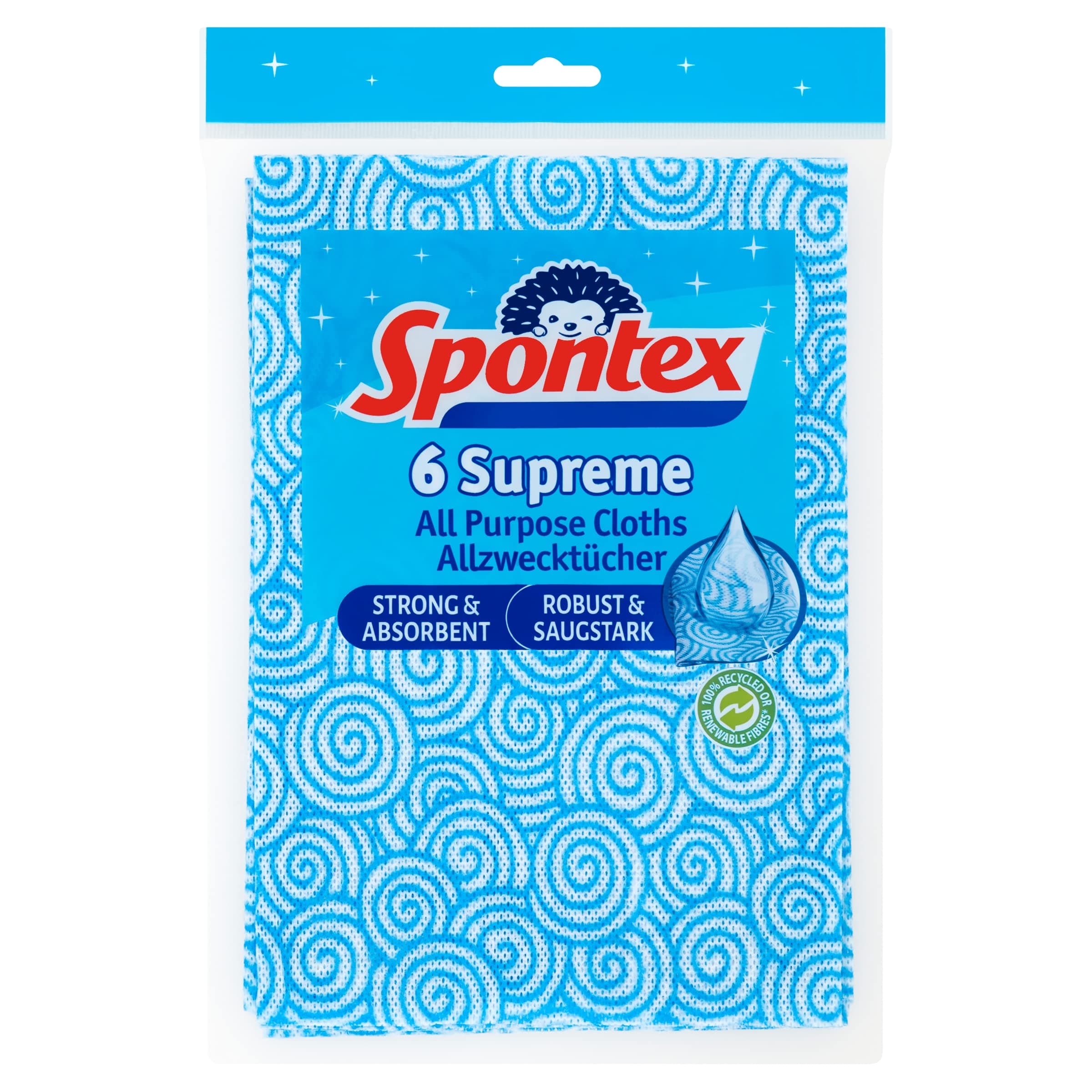 Spontex 6 Supreme All Purpose Cloths