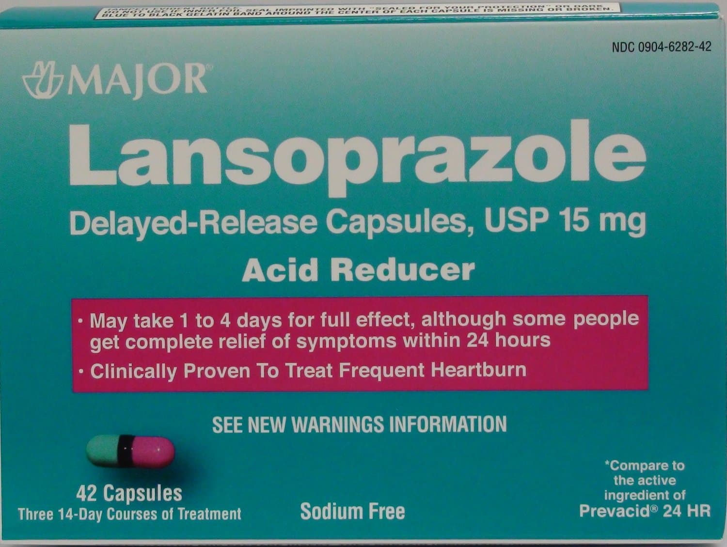 Lansoprazole 15 mg, 42 Capsules