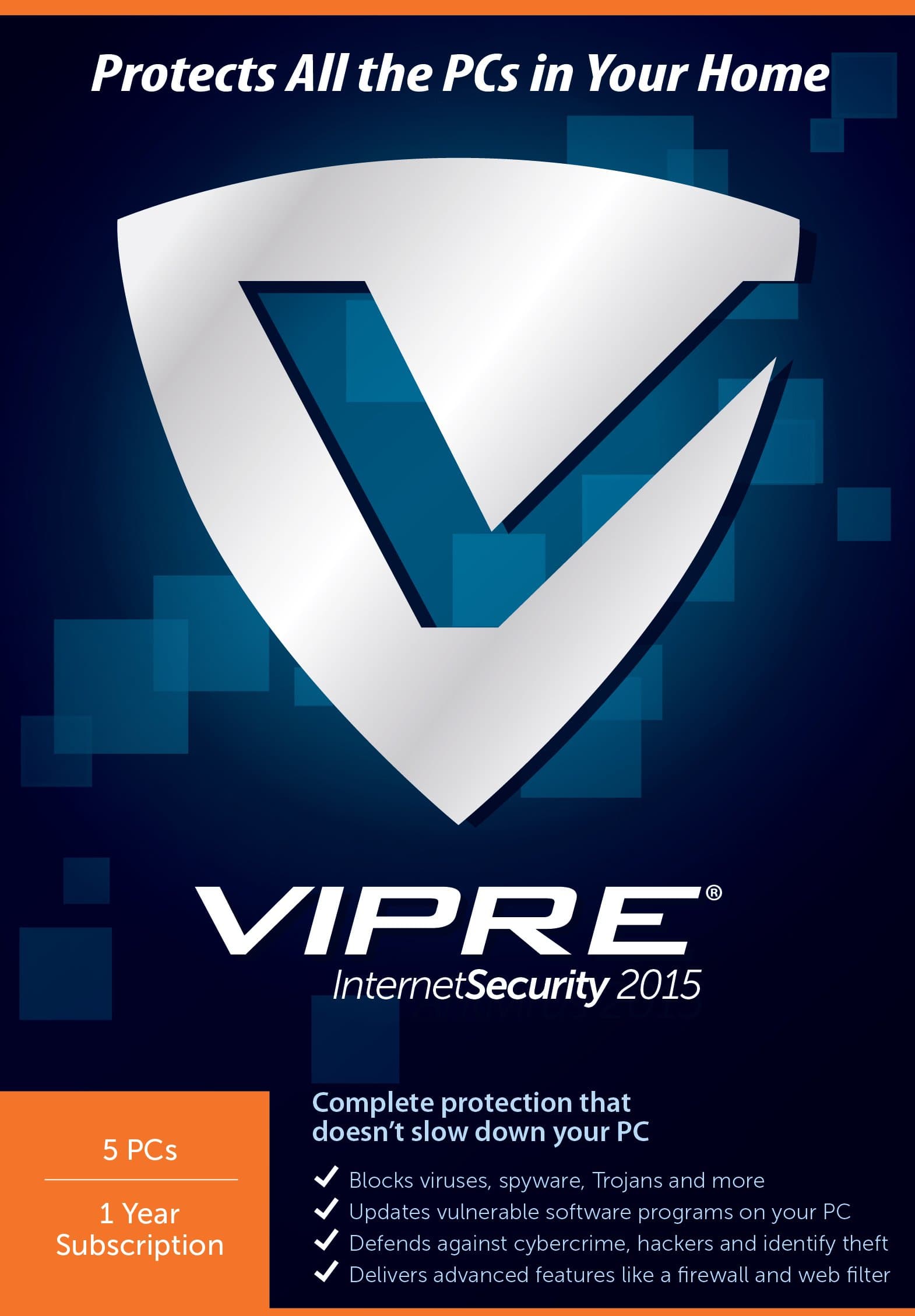 ThreatTrack Security VIPRE Internet Security 2015 - 5 Users [Key Card] [Old Version]