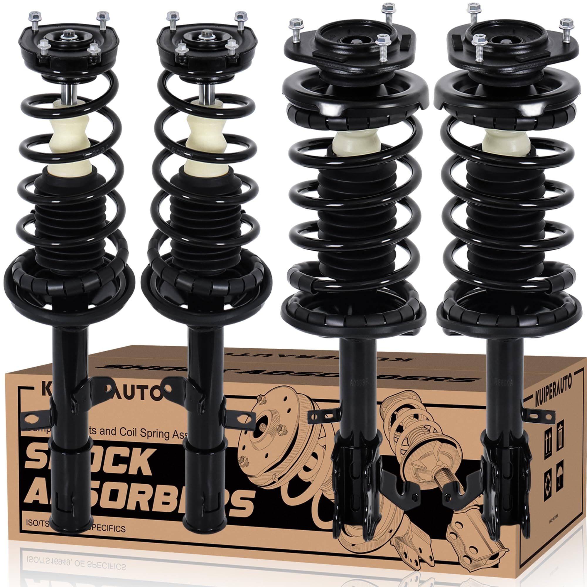 4PCS Struts Complete Assembly Shocks Absorbers Compatible for 1993-2002 Toyota Corolla w/Coil Springs 271951, 271952 (Front & Rear Left and Right)
