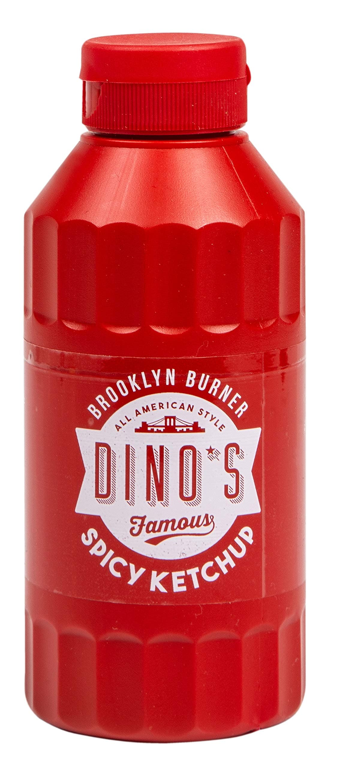 Dino's Famous All American Style Brooklyn Burner Spicy Ketchup Bold & Fiery Ketchup With a Smoky Kick Great For Hot Dogs Fries & BBQ 250 g Bottle (Pack of 1)
