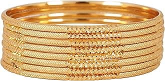 Latest One Gram Gold Plated Set of 8 Traditional Bangles for Women and Girls