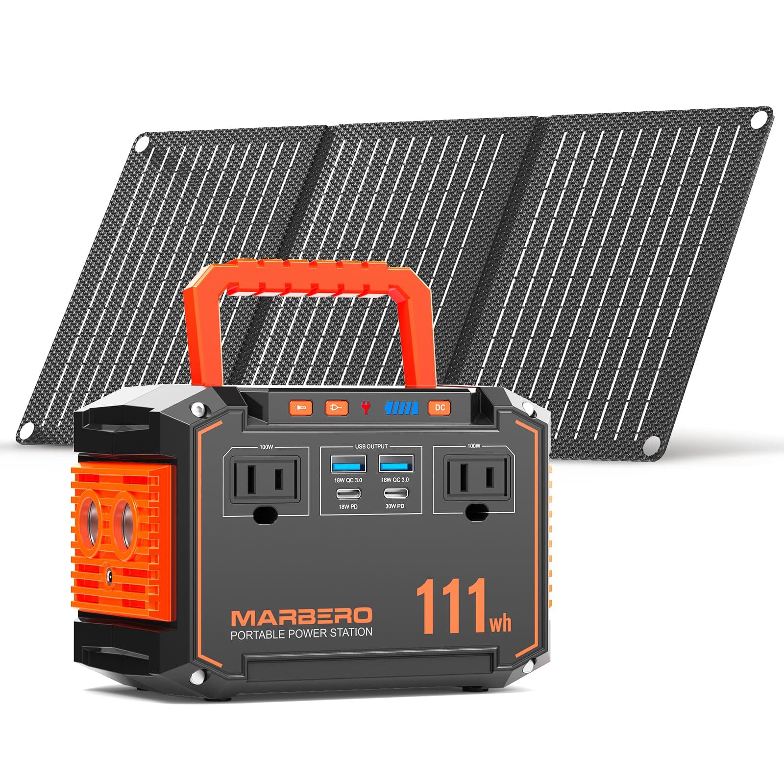 M138MAXSL30 Portable Power Station Foldable Solar Panel Kit