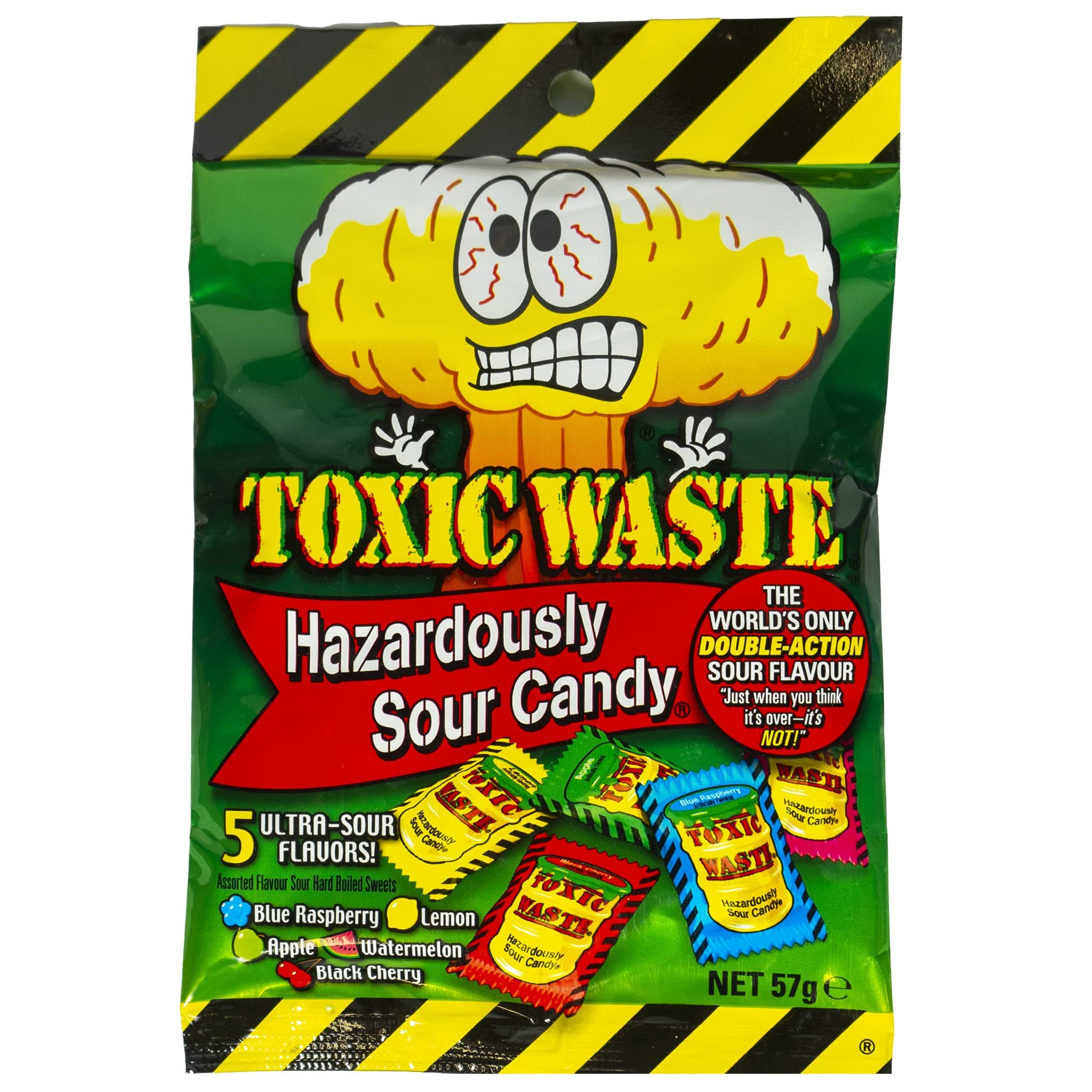 Candy Dynamics Toxic Waste Hazardously Sour Bag, 57 g (Pack of 1)