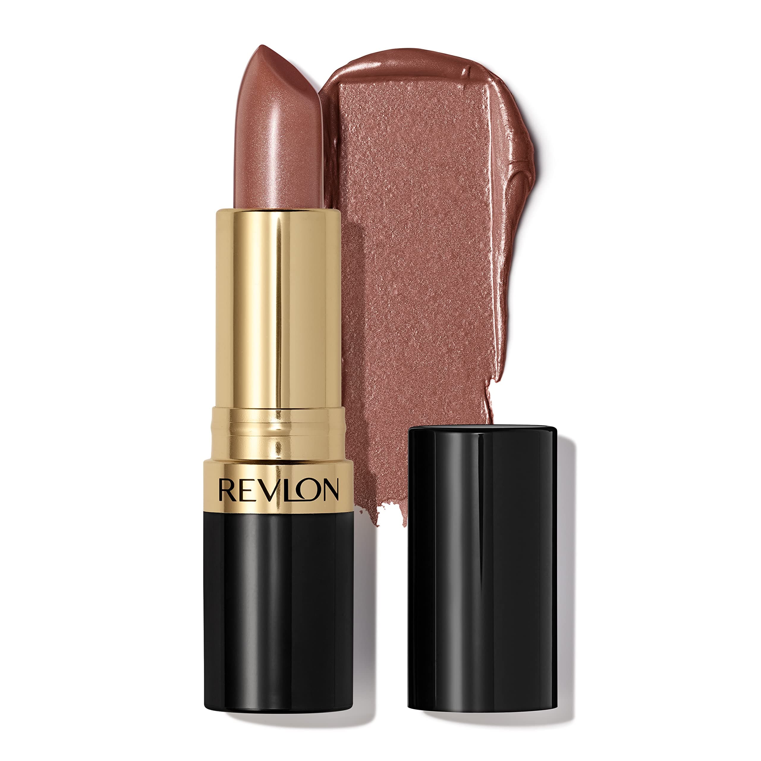 Revlon Super Lustrous Lipstick, High Impact Lipcolor with Moisturizing Creamy Formula, Infused with Vitamin E and Avocado Oil in Nude / Brown Pearl, Caramel Glace (103)