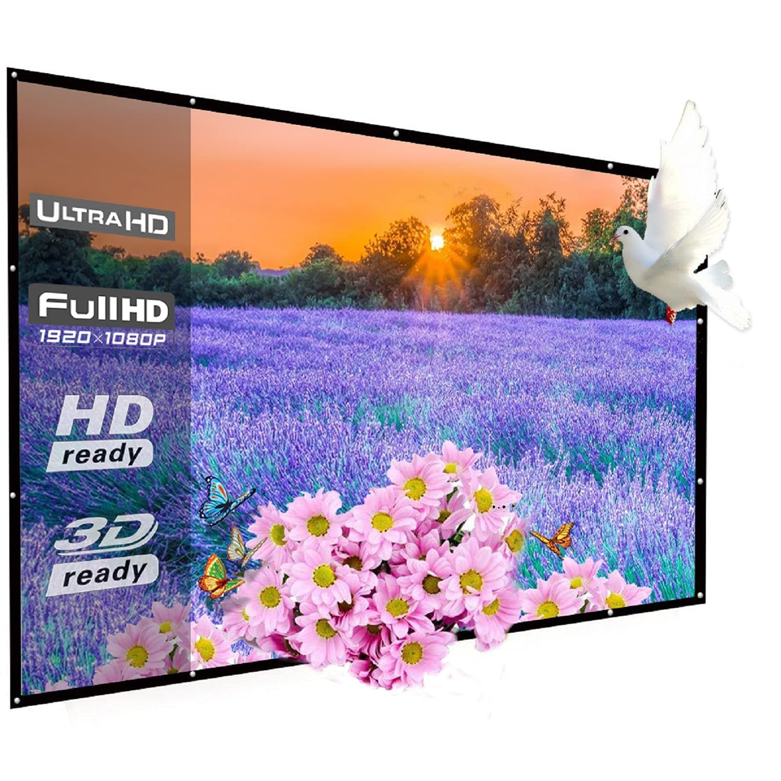 wrlsun Portable Projection Screen Canvas Screen