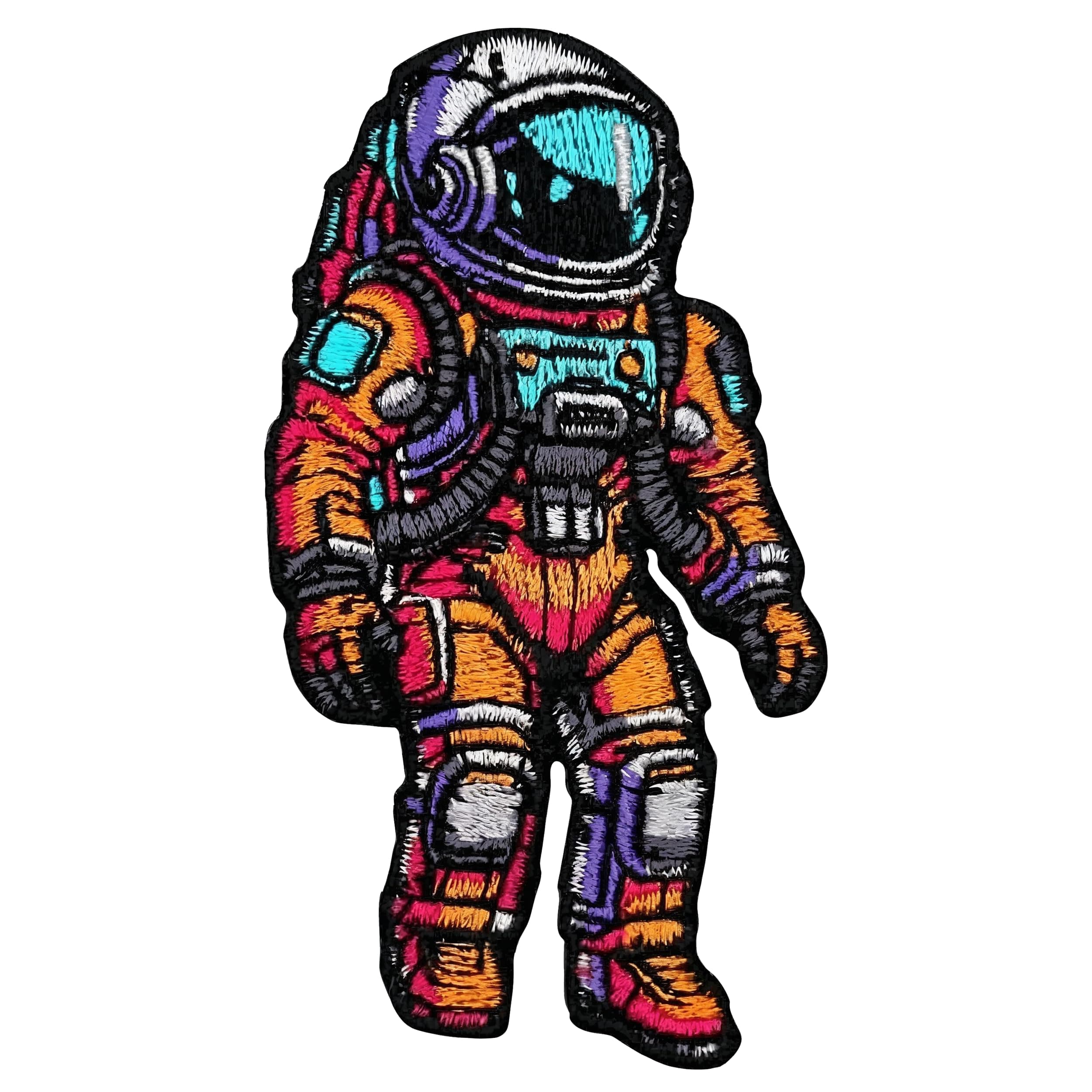 Space Man Astronaut Iron On Patch 1.69" x 2.95" | 1-Pack Embroidered Sew On Patches for Clothing, Jeans, Jackets, Backpacks, Hoodies - Sci Fi Space Applique - Embroidery Patch for Tote Bags, Dresses