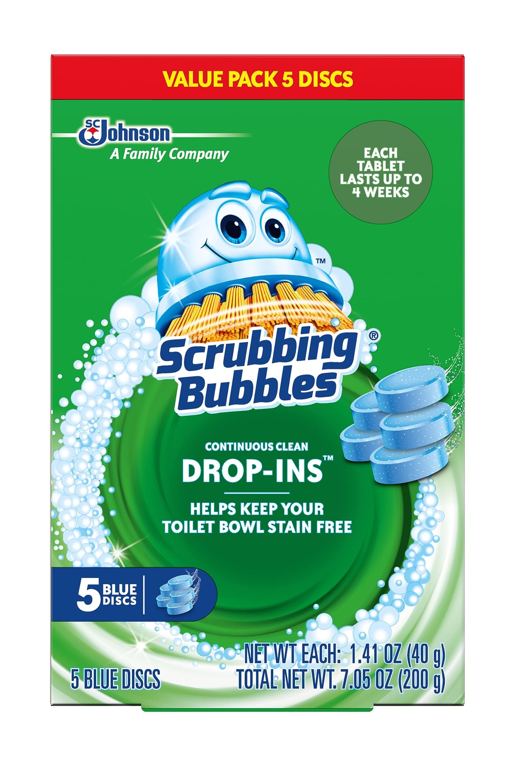 Toilet Cleaner Drop Ins, 5 Count in Single Box, 7.05 Ounce
