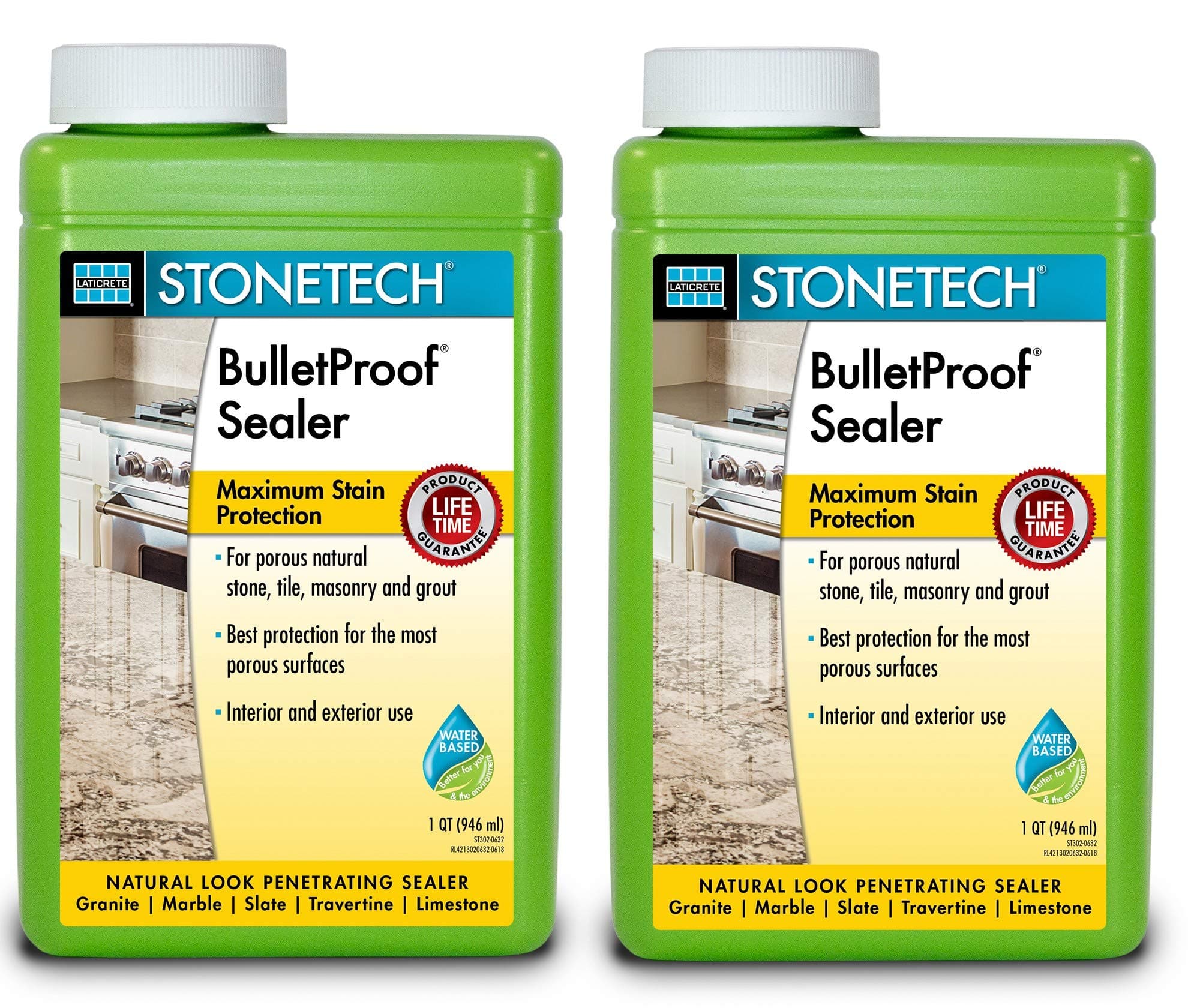 StoneTechProfessional BulletProof Stone Sealer, 1-Quart, 2 Pack