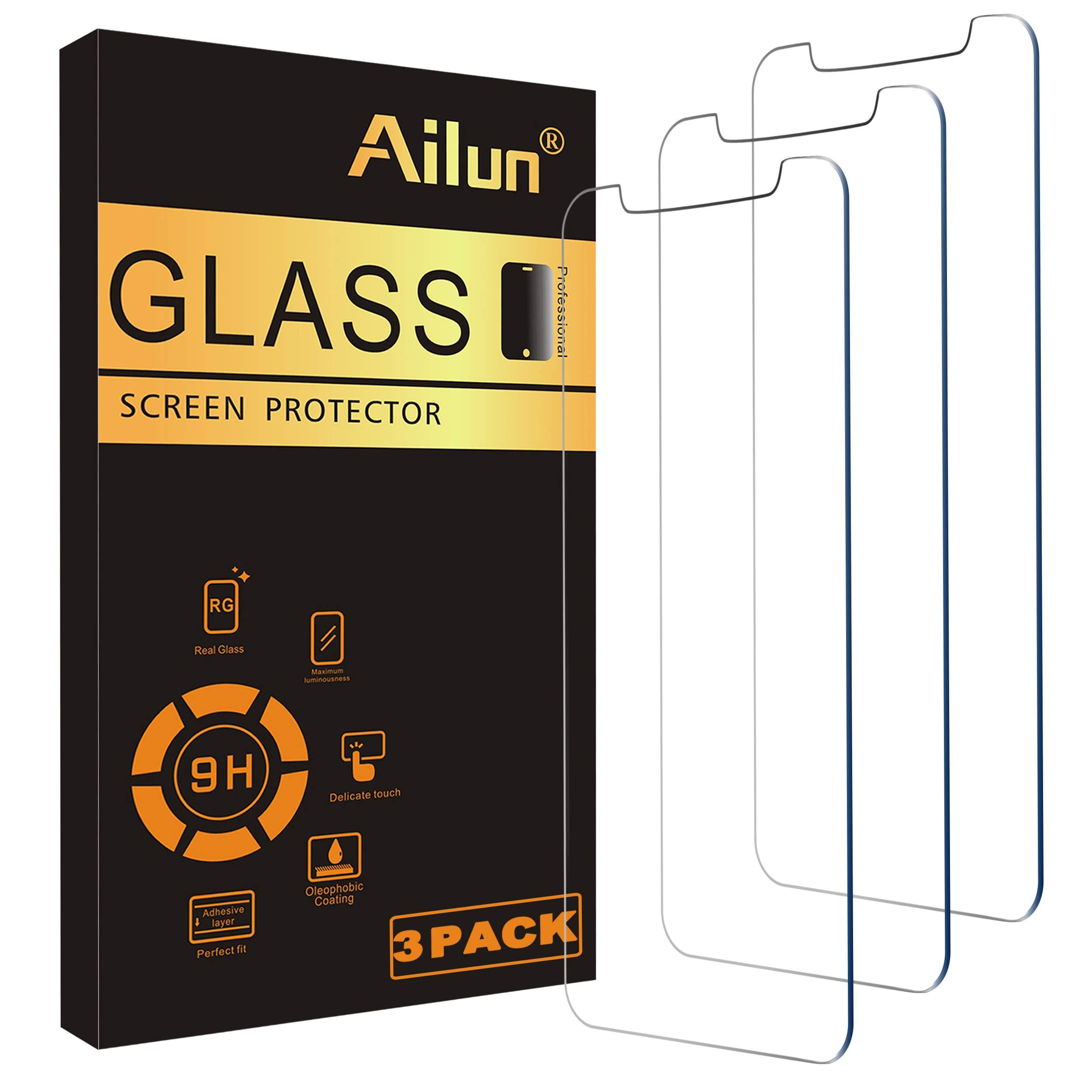 Glass Screen Protector for iPhone 11/iPhone XR, 6.1 Inch 3 Pack Case Friendly Tempered Glass