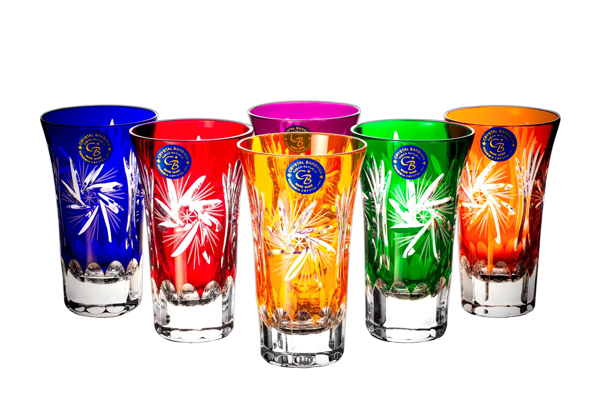Crystal Open Shot Glasses Tornado Design