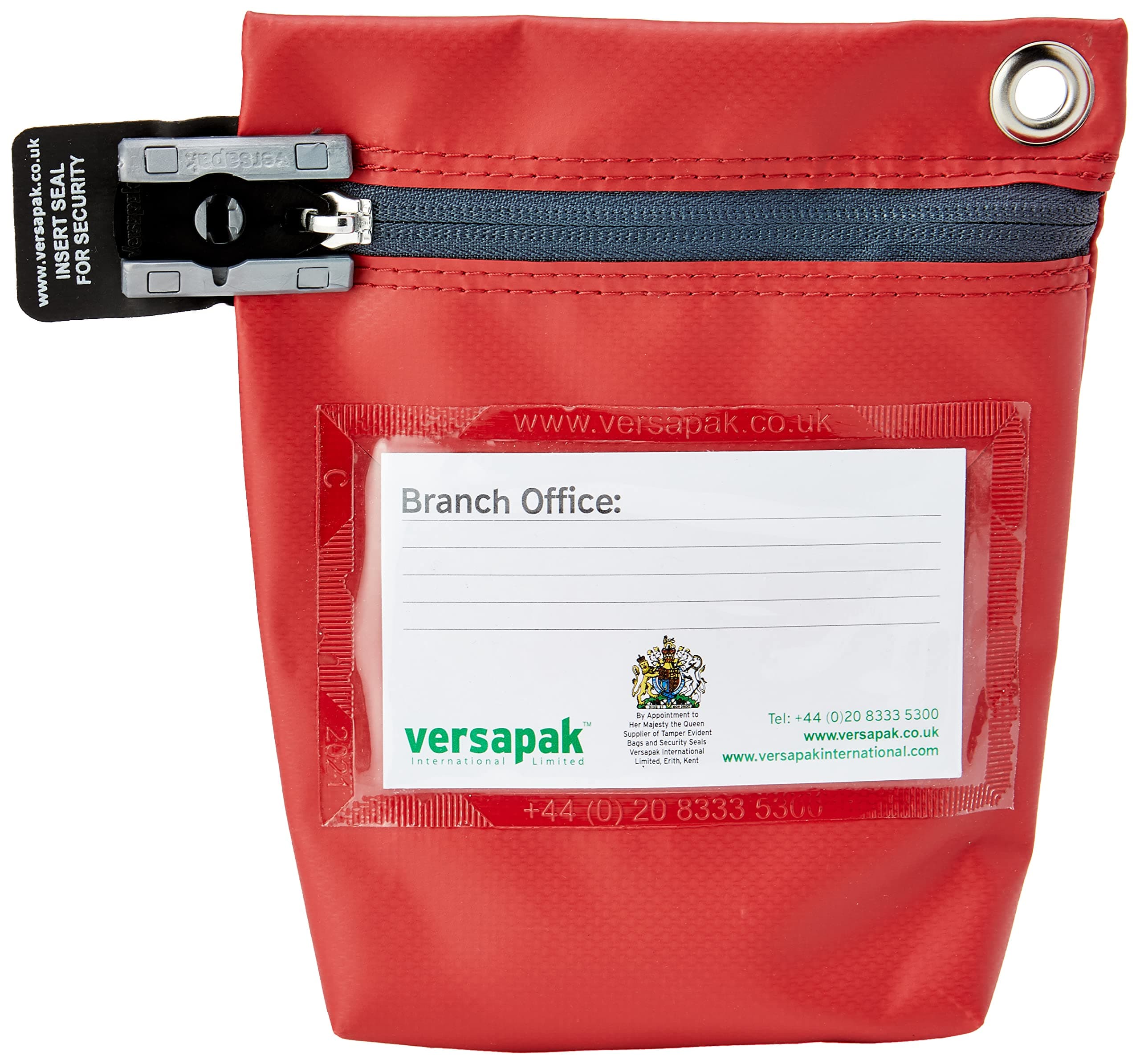 Versapak CCB0_RDS Small Secure Cash Bag - Red
