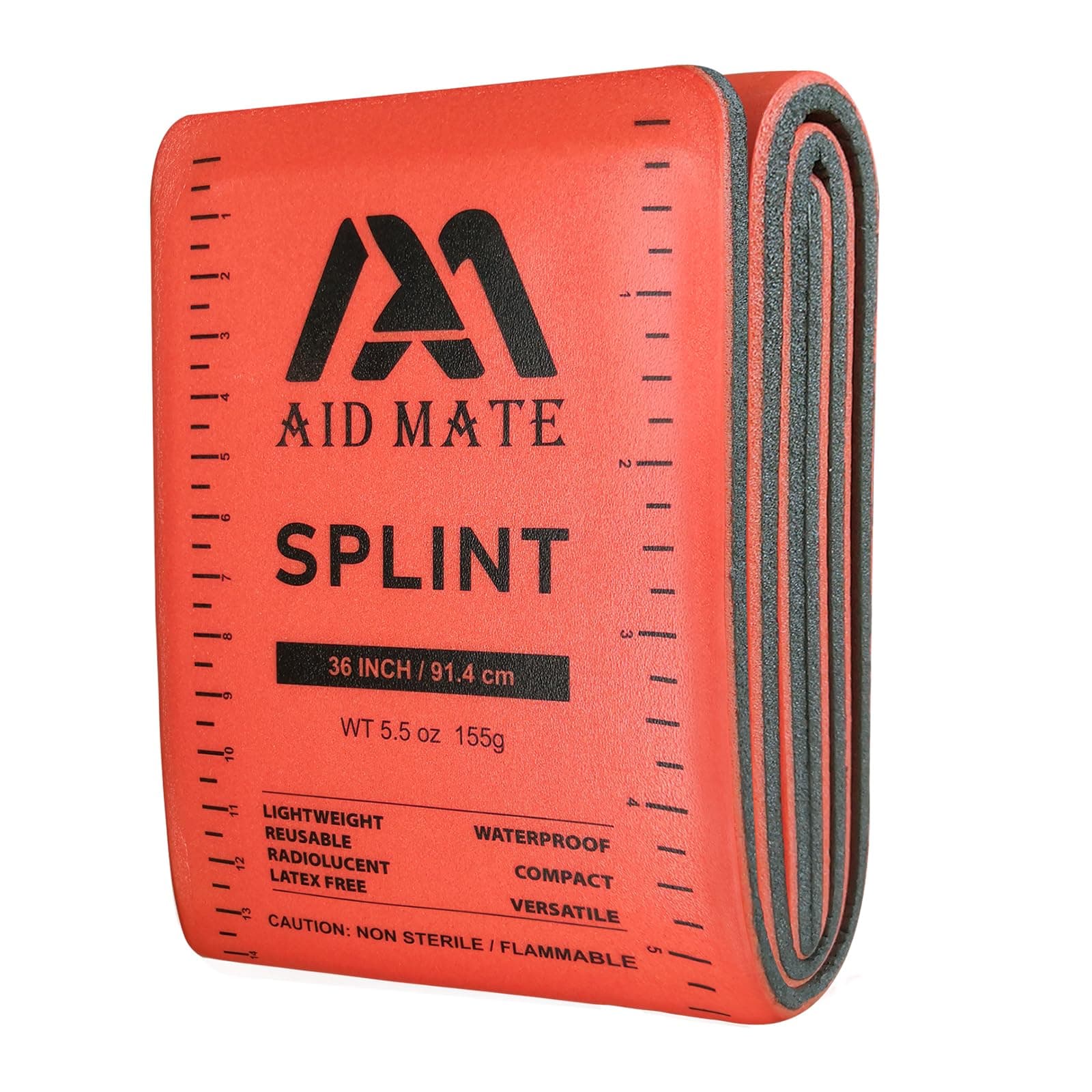 First Aid Splint 36" X 4.3" Orange-Gray (Folded) Ideal for Sports, Home, First Aid Refill and Pets…