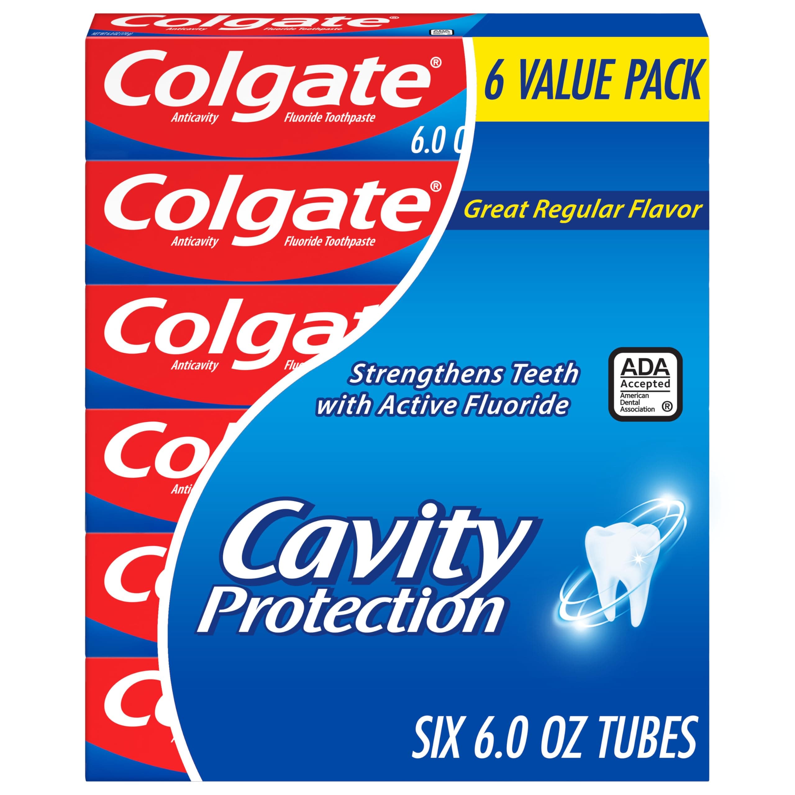 Colgate Cavity Protection Toothpaste with Fluoride - 6 ounce (6 Pack)