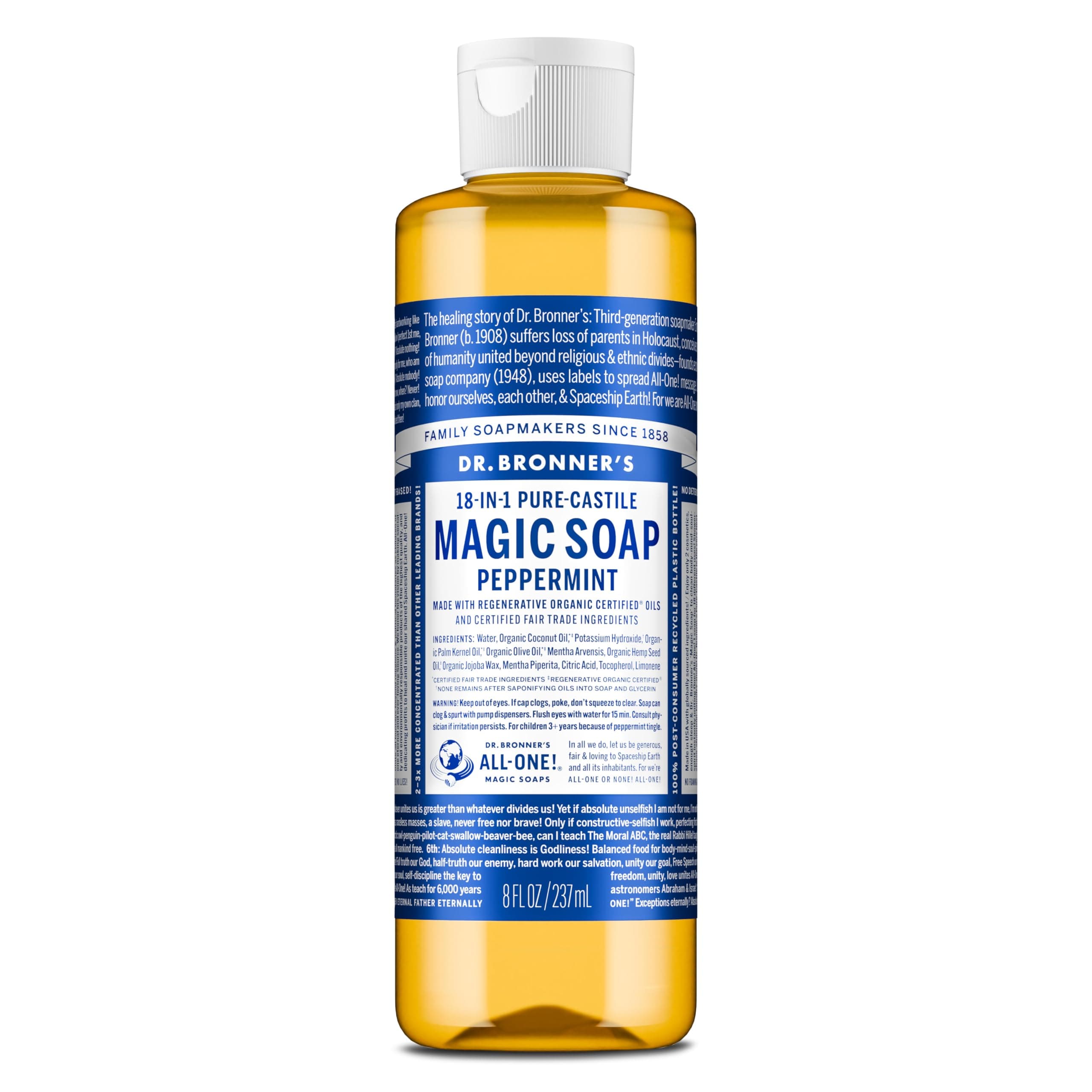 Dr. Bronner Magic Soap, 8.1 fl oz (236 ml), Peppermint