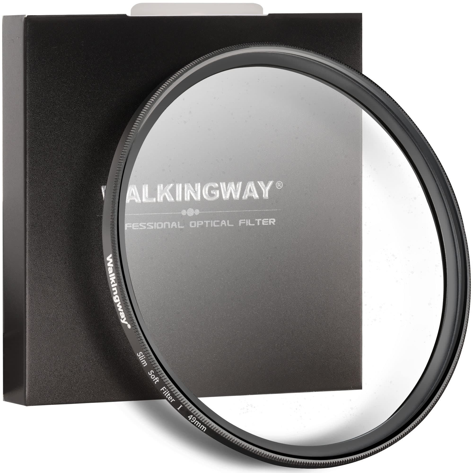 Walking Way 49 mm Mist Effect Diffusion Filter - Subtle Mist Filter Lightweight Soft Focus White Diffusion Soft Filter - Soft Focus Fog Filter for Digital DSLR Camera (Light Soft 1.49 mm)