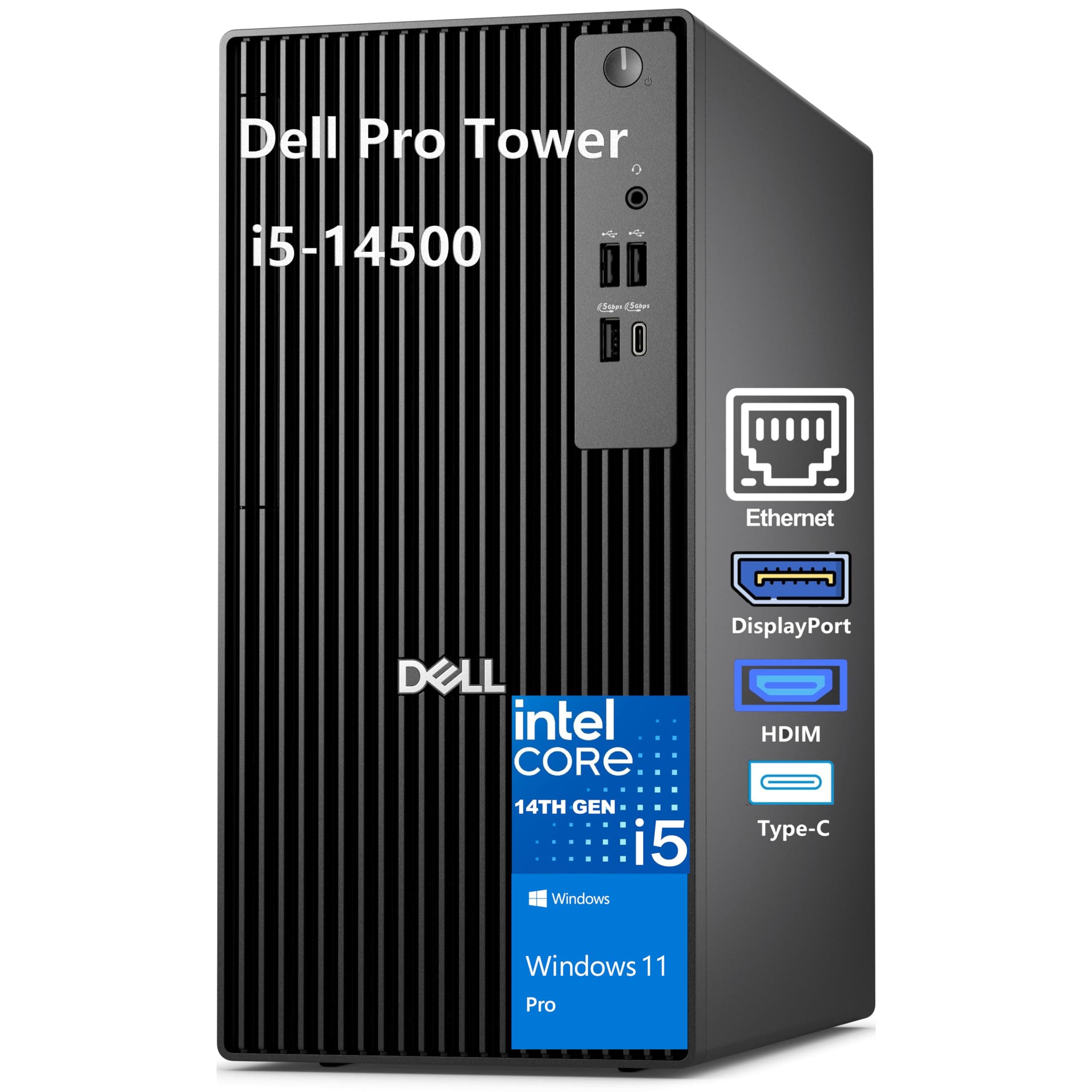 Pro Tower PC Business Desktop Computer, 14th Gen Intel 14-Core i5-14500 vPro, 16GB DDR5 RAM, 1TB PCIe SSD, RJ-45, HDMI, DisplayPort, Type-C, Windows 11 Pro