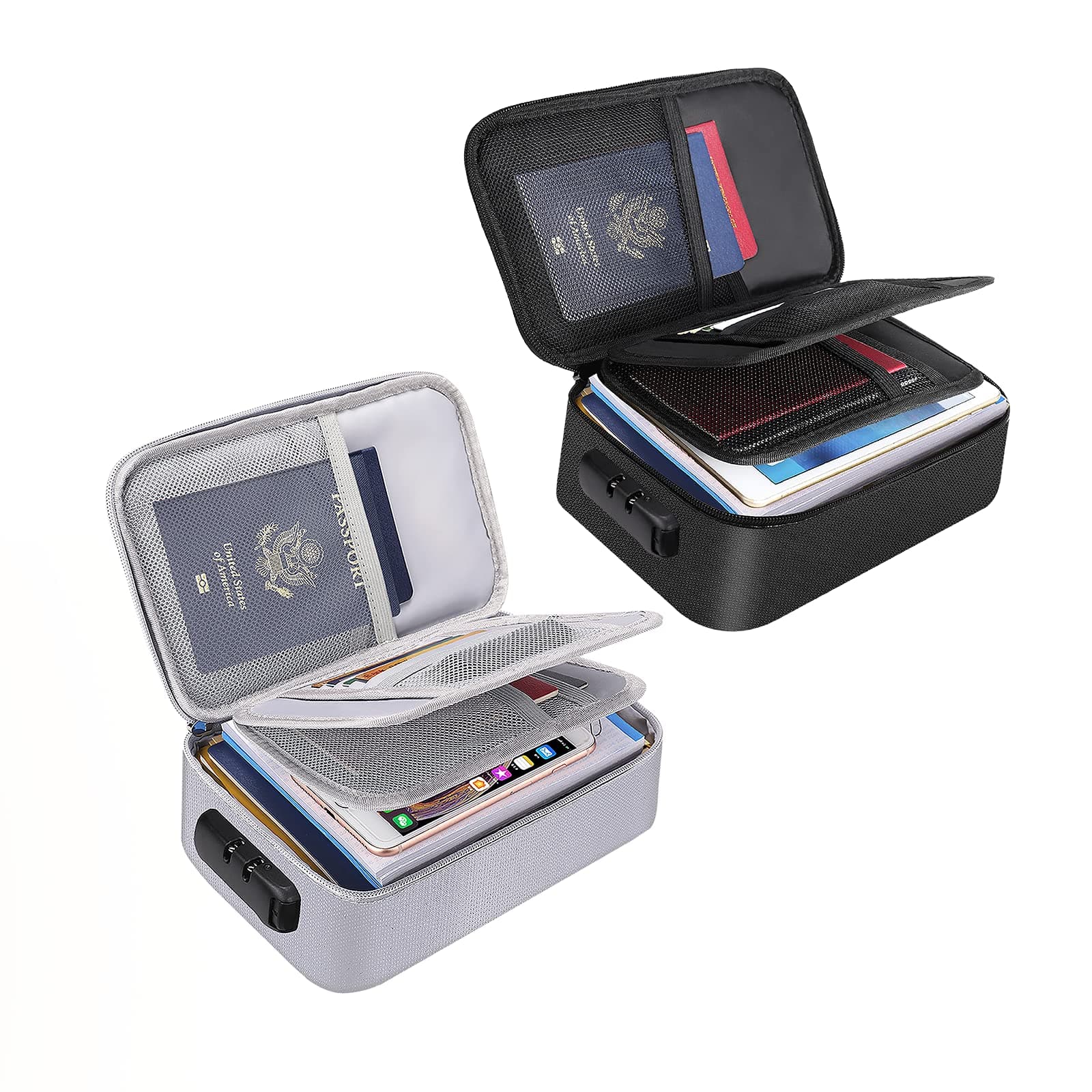 Small Fireproof Bags with Lock(2 Pack)