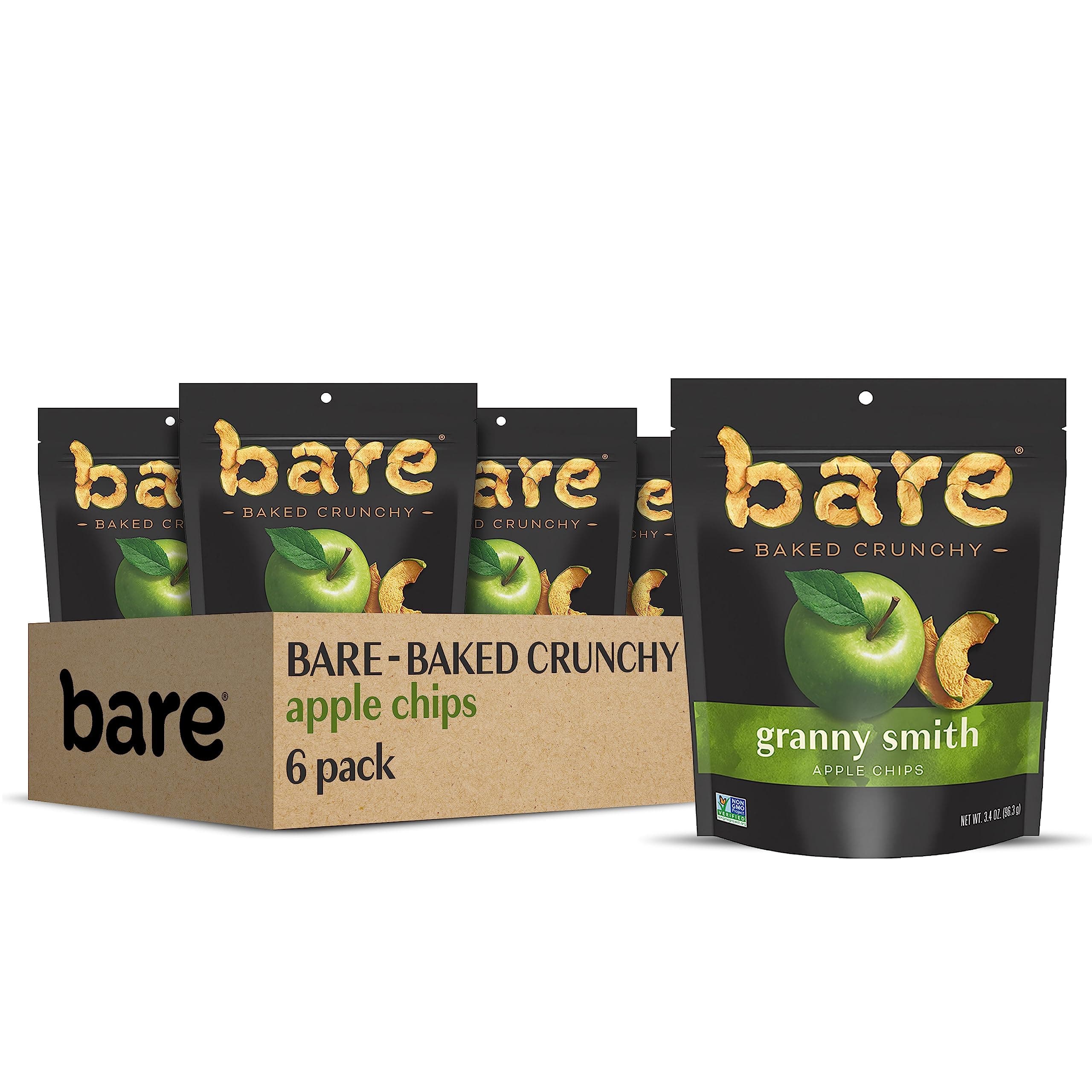 Bare Natural Apple Chips, Granny Smith, Gluten Free Baked, Multi Serve Bag 96.3