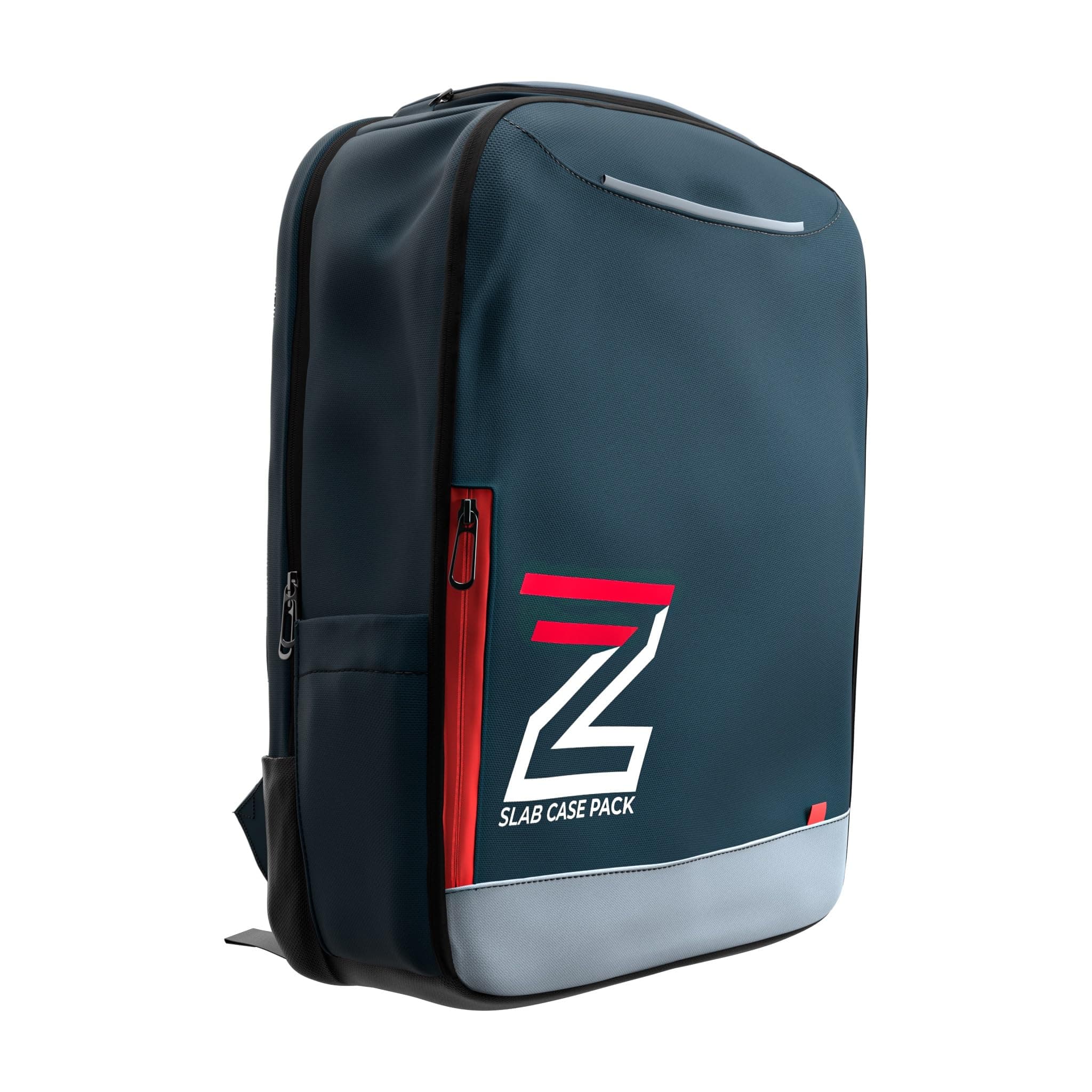 Zion Cases Slab Case Backpack with Slab Case 2GO Graded Card Case; Fits PSA, BGS, HGA, SGC, and CSG Graded Card Slabs; Ideal Travel Storage Solution; (Navy)