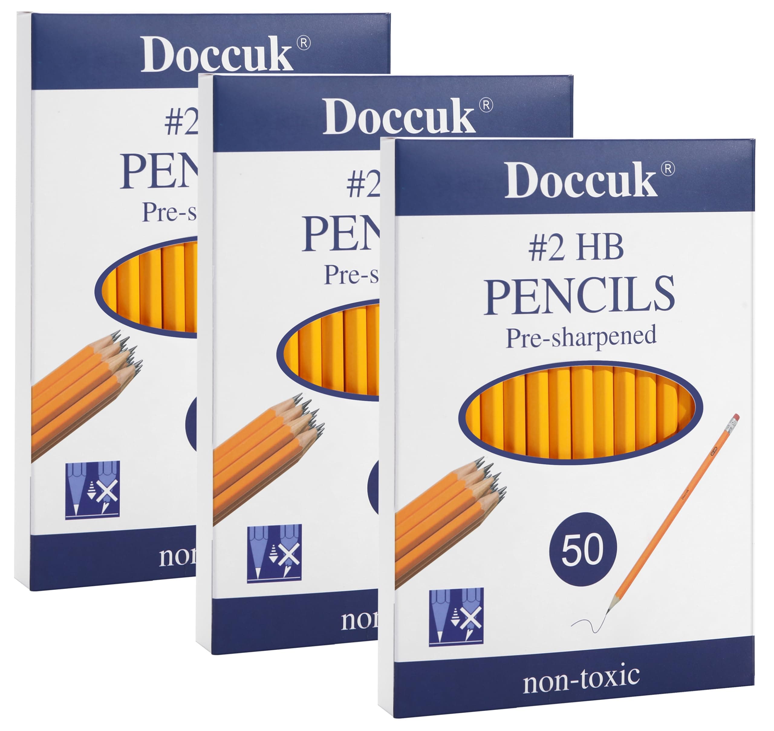 Doccuk #2 HB pencils 150 Count