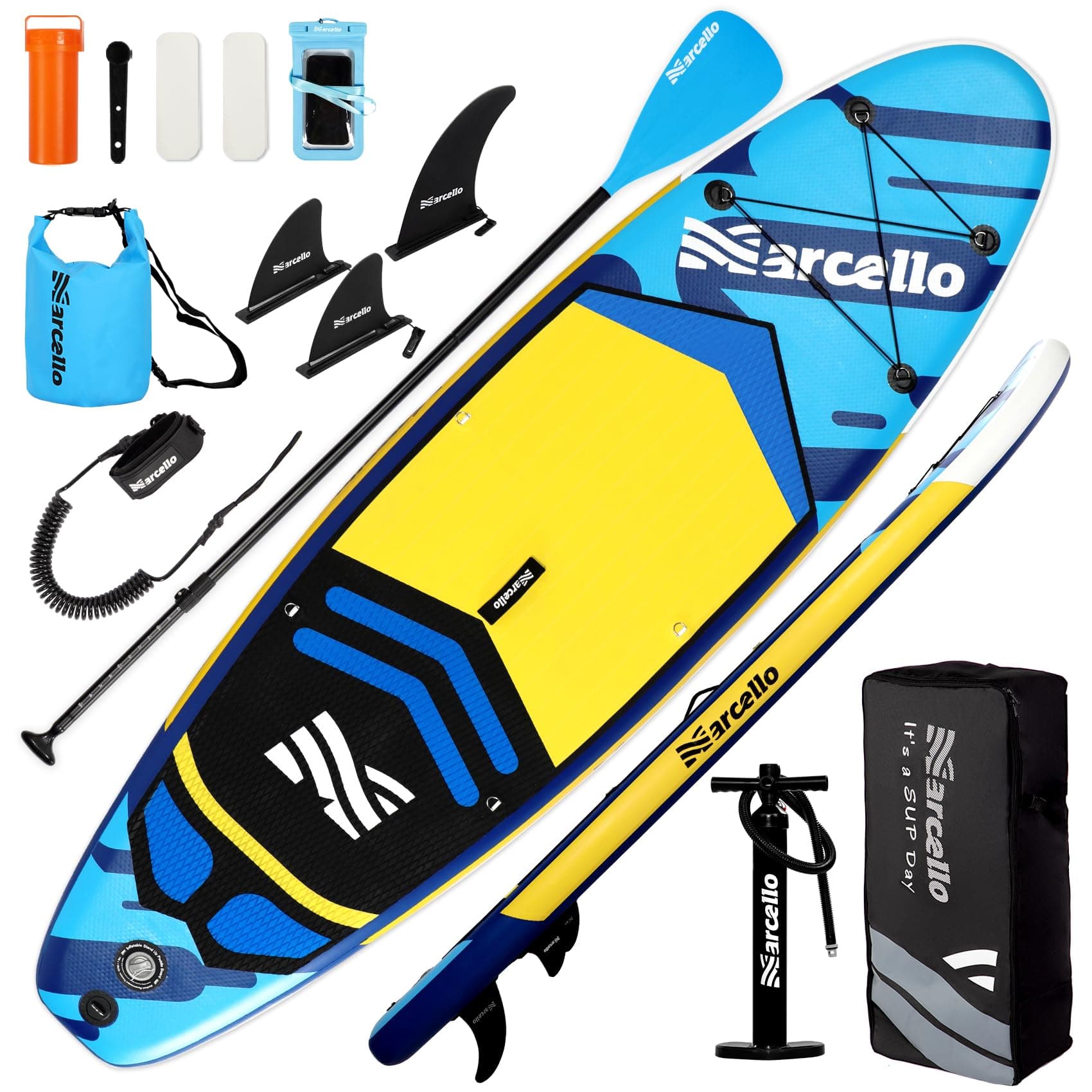 Paddle Board, Inflatable Stand Up Paddle Board, 10‘6/11' ×33"×6" Ultra-light SUP Board with Hand Pump, Leash, Repair Kit, Waterproof Phone Case and Waterproof Bag for Adults