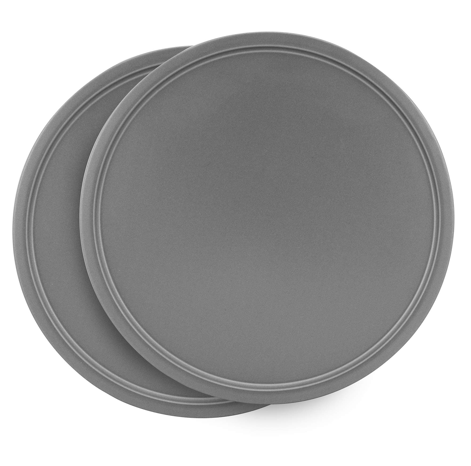 OvenStuff Nonstick 12” Pizza Pan, 2-Piece Set, Gray