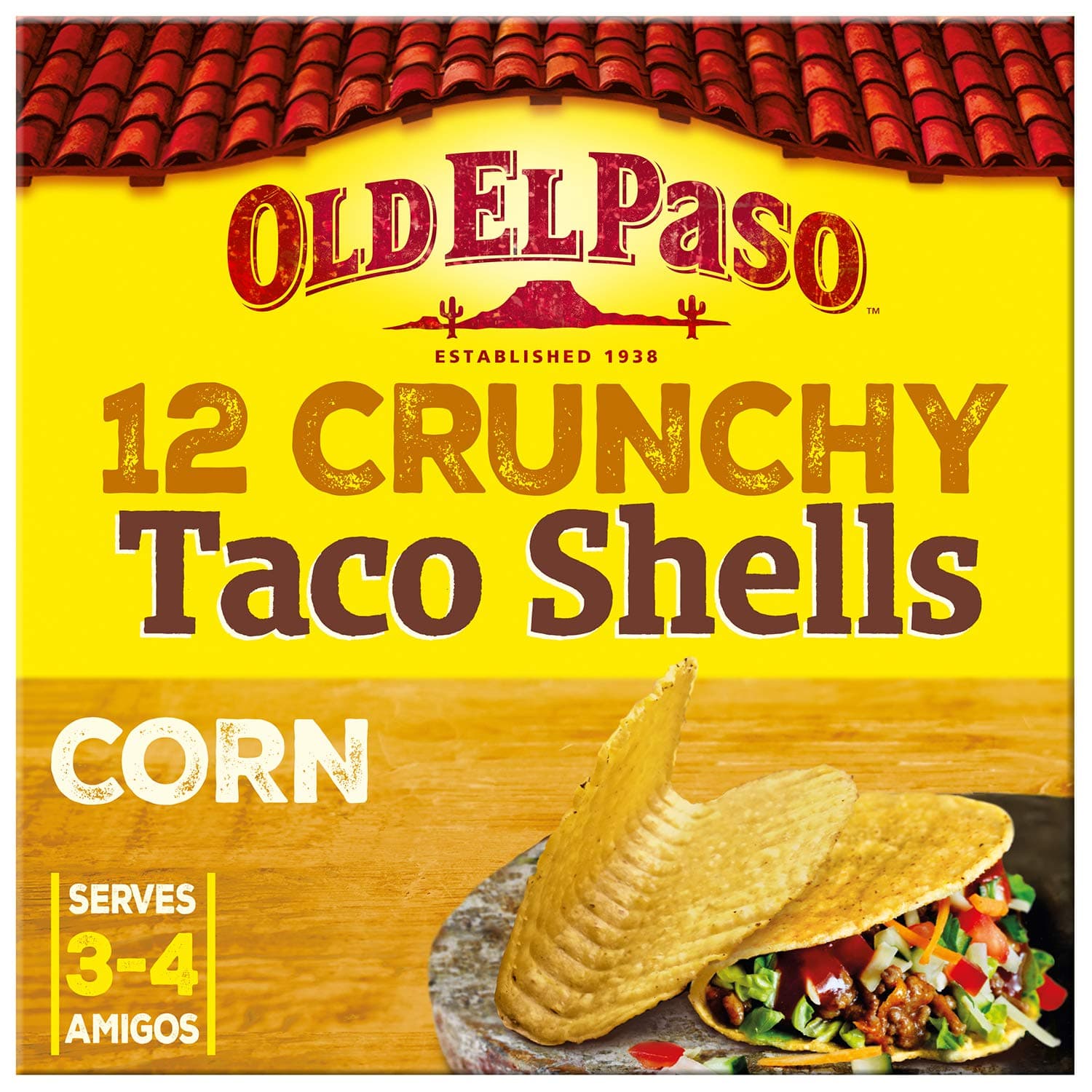 Mexican 12 Crunchy Taco Shells, 156g