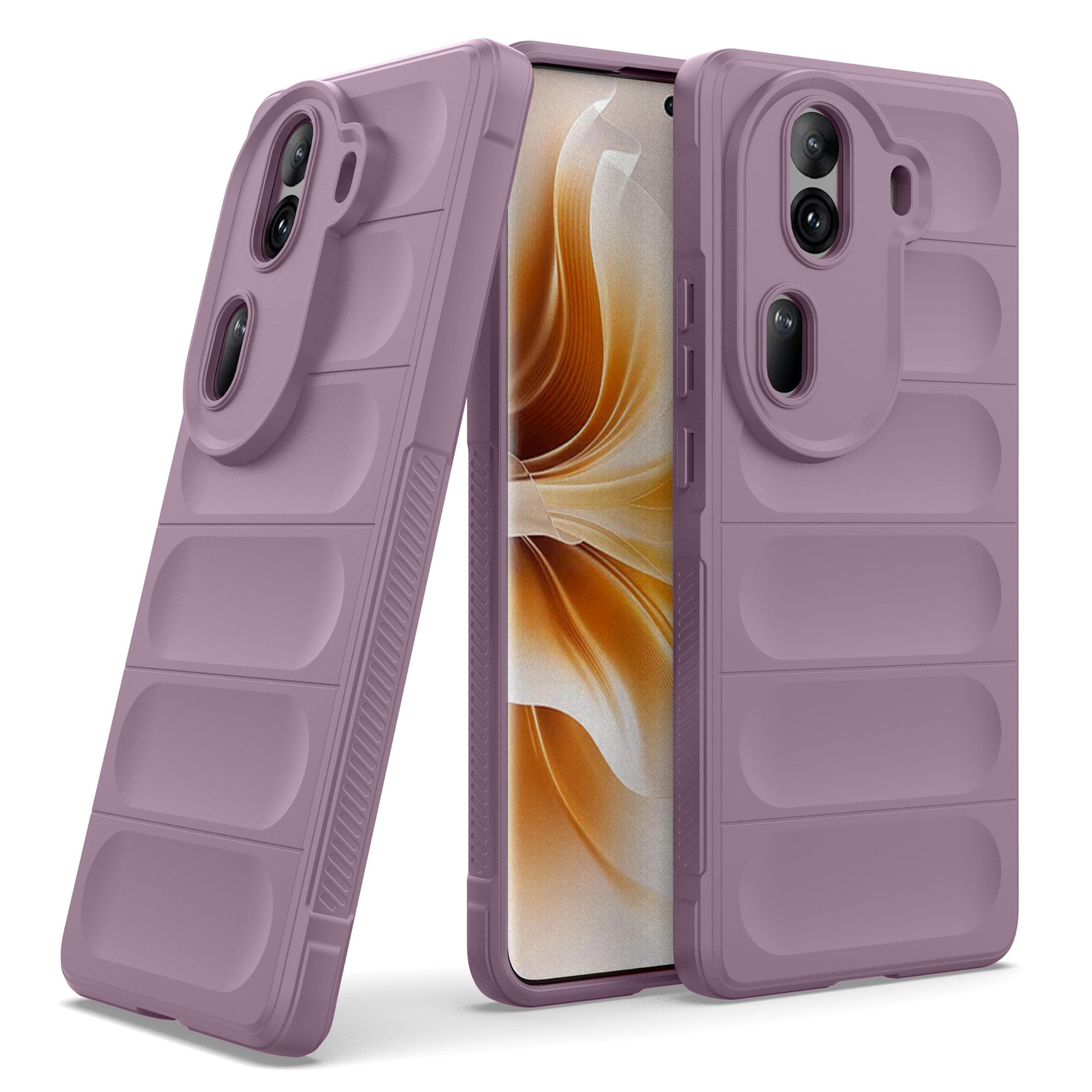 Amazon Basics Back Case Cover for Oppo Reno 11 Pro 5G (Silicone_Lavender)