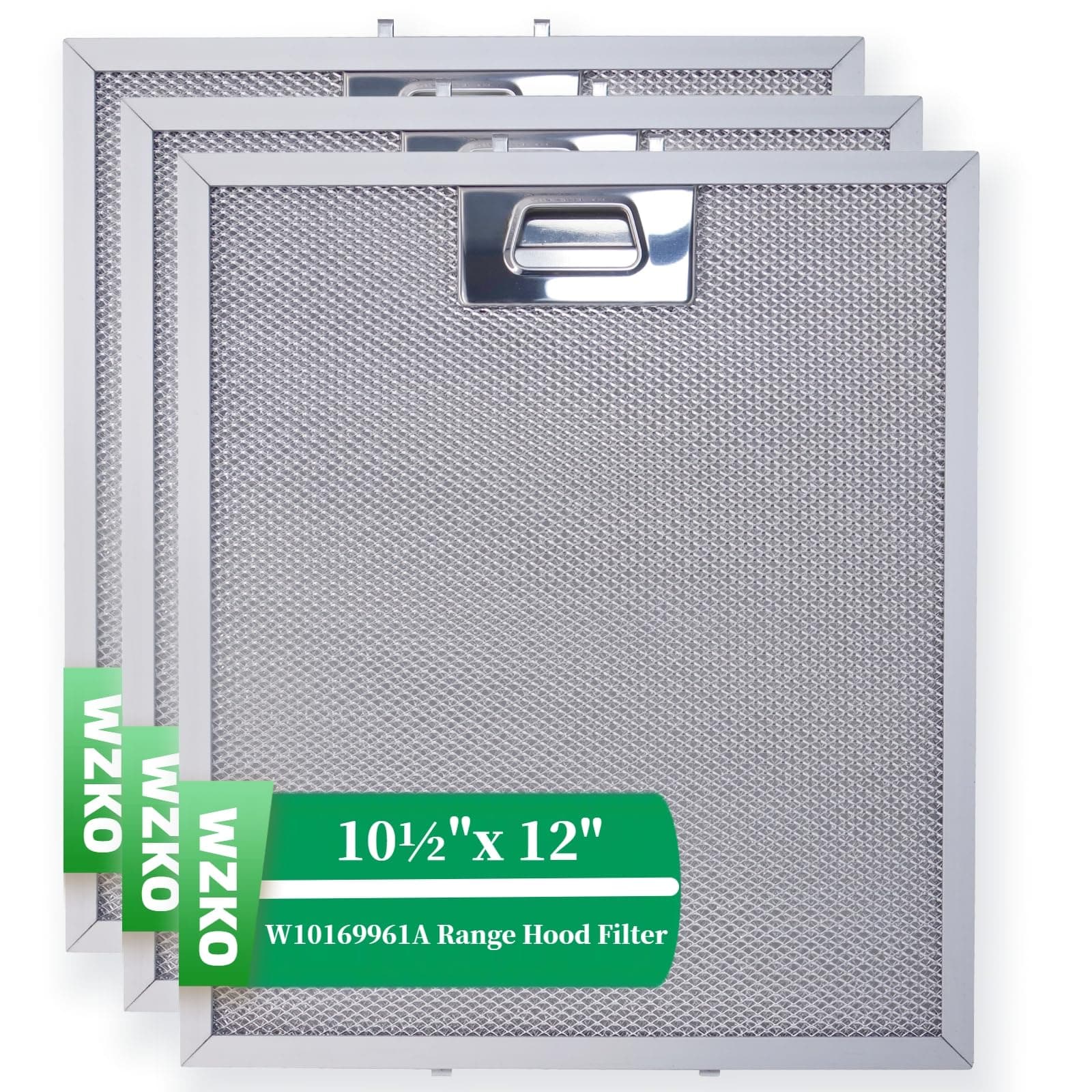 W10169961A Range Hood Grease Filter - 5 Layer Aluminum Mesh Range Hood Vent Filter - For Whirlpool- 12"Lx 10.5"W x 0.35"Th(305x267 x9mm) 3-Pack Similar to other models, please measure the size!