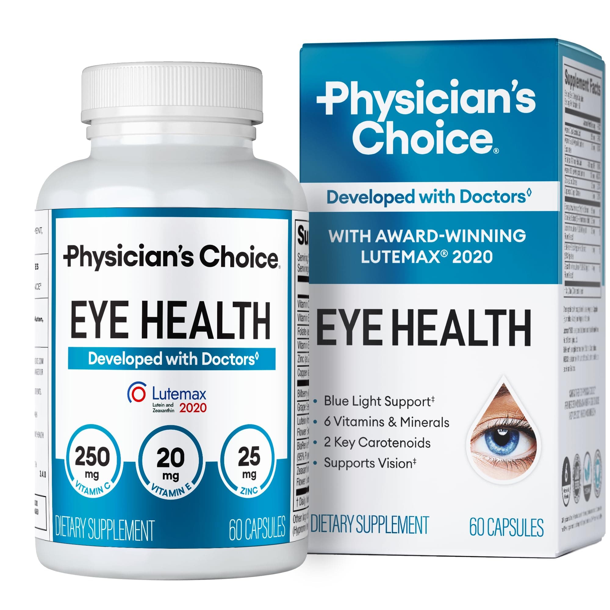 Physician's CHOICE Areds 2 Eye Vitamins Plus Bilberry Extract (Clinically Proven)