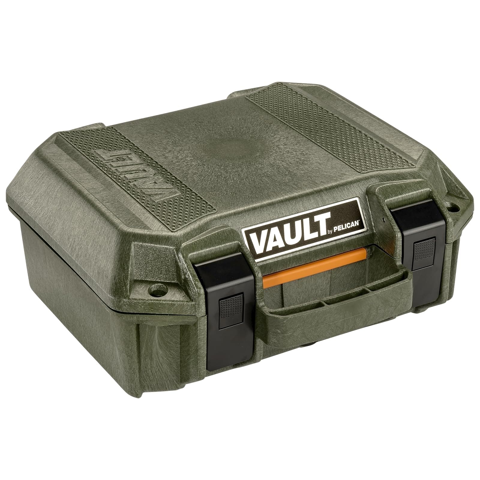 Pelican Vault - V100 Multi-Purpose Hard Case with Foam for Camera, Drone, Equipment, Electronics, Sportman's Pistol Case, and Gear (OD Green)