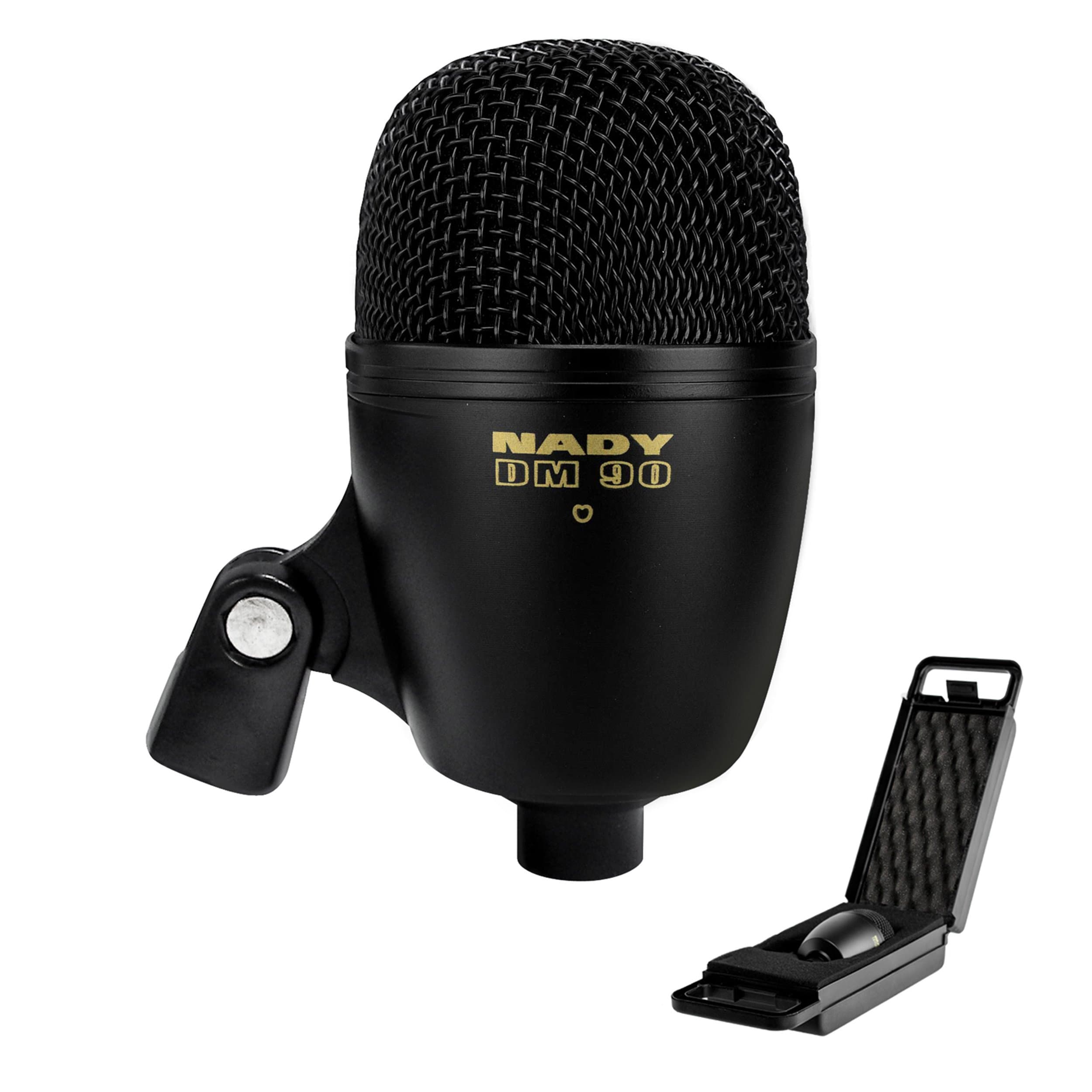 Nady The DM-90 Dynamic Kick Drum Microphone - Extended low frequency, supercardioid pattern and dynamic large diaphragm