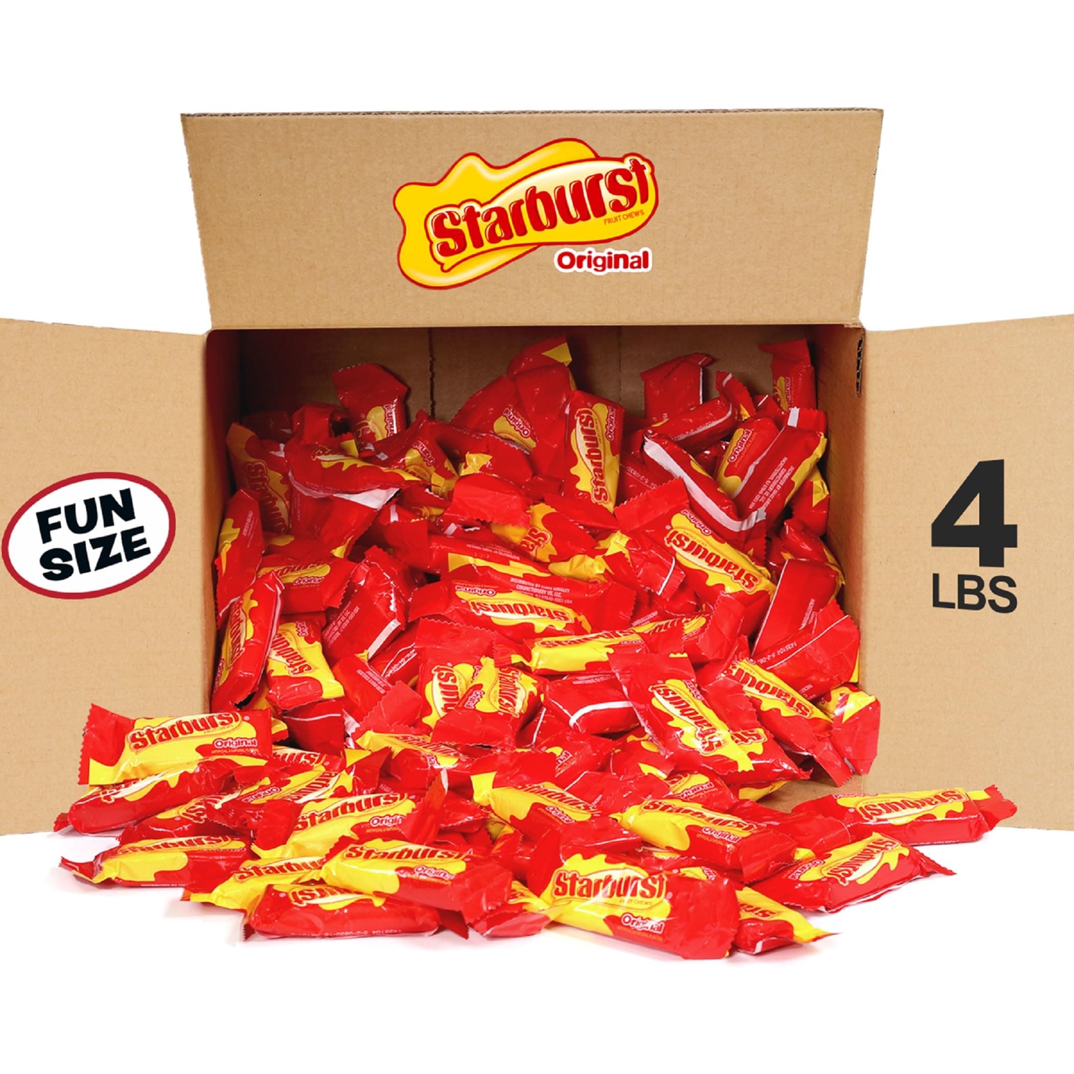 Fun Size Chewy Candy Bulk Pack - Bulk Candy Individually Wrapped, 4 Pound Box (304 Pieces)