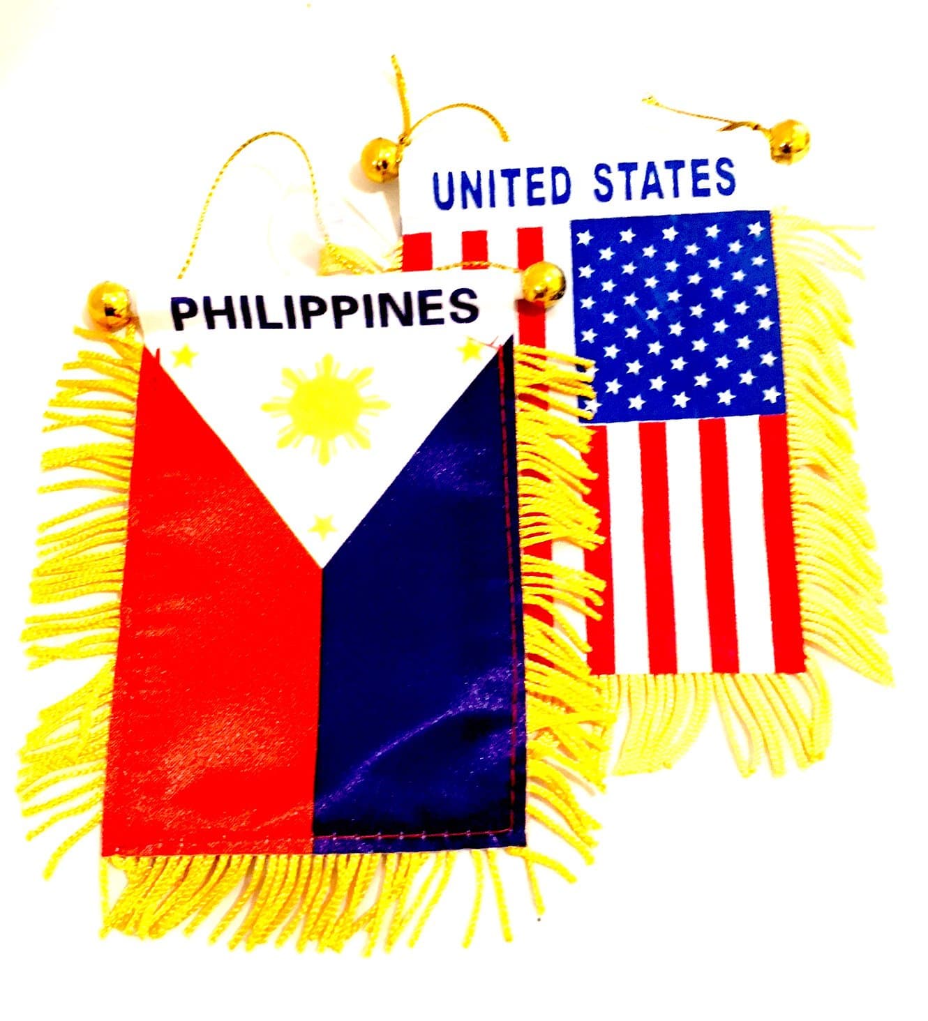 Philippines car flag 2pc Philippines american flags