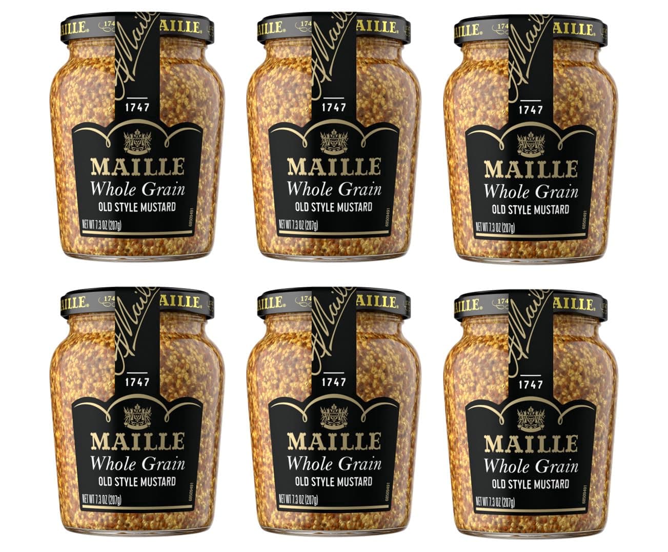 Maille Mustard, Old Style, 7.3 oz, 6 Count