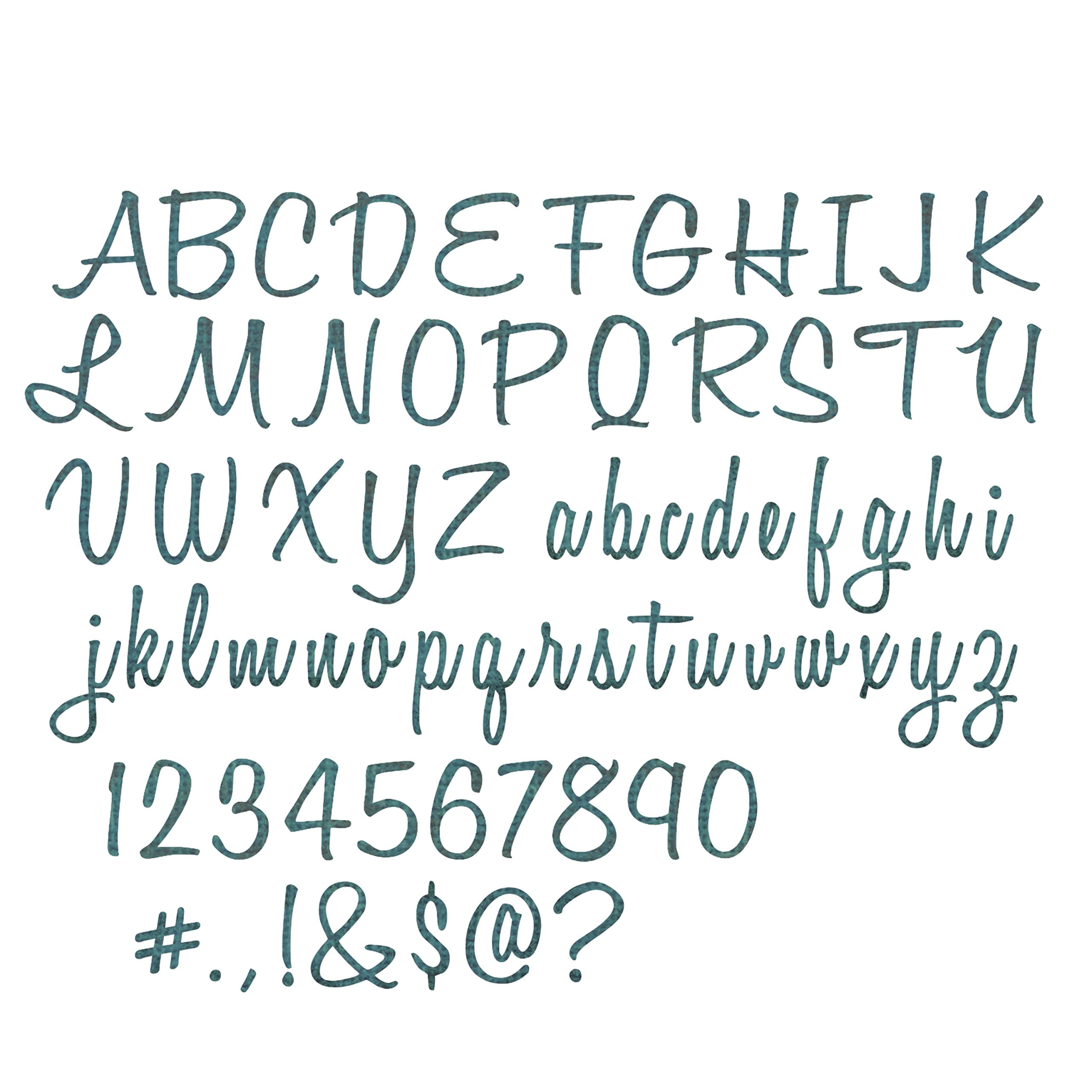 Sizzix Thinlits Die Set , Alphanumeric, Upper & Lowercase by Tim Holtz, 69 Pack, Multiple Sizes, Blue